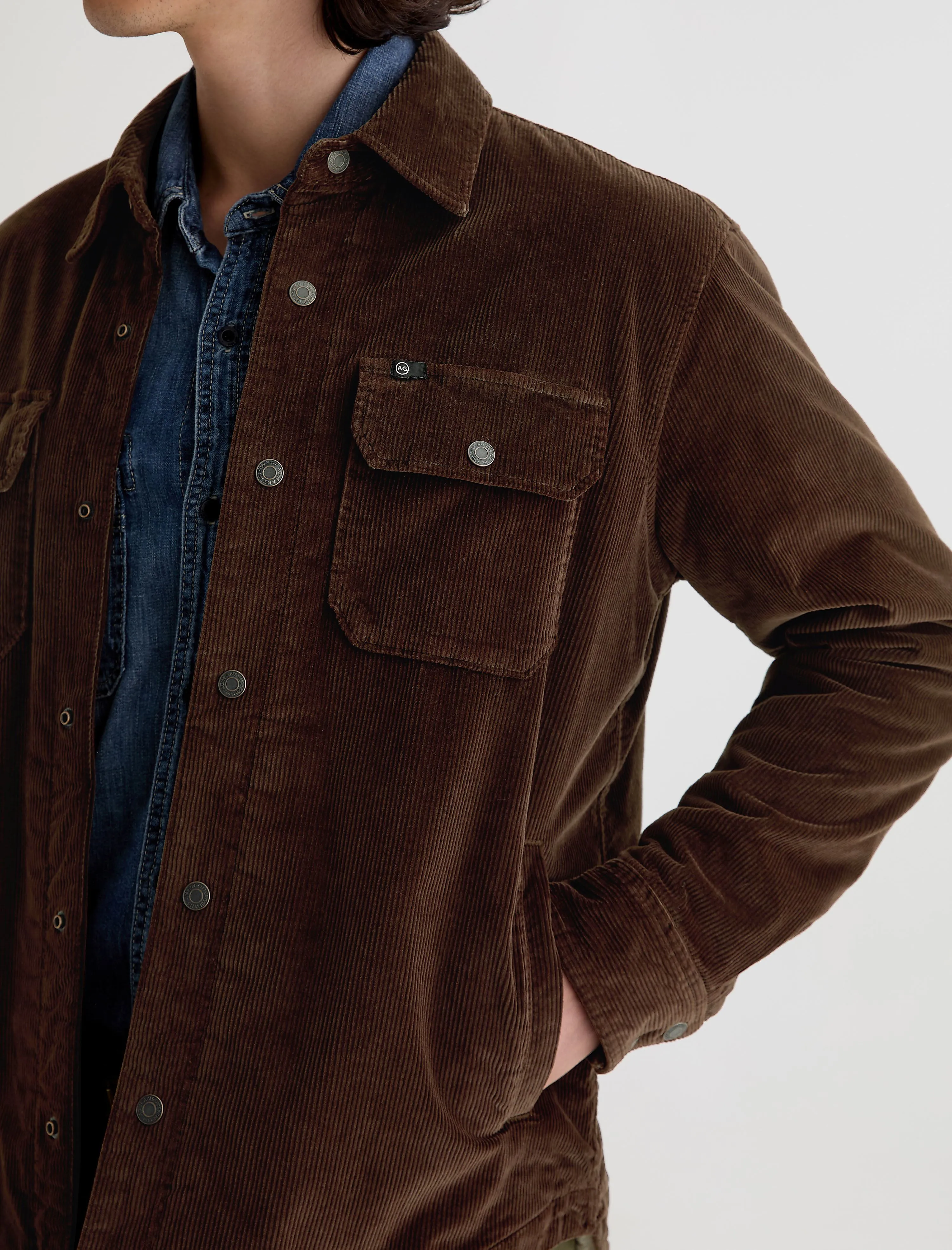 Elias Corduroy Shirt Jacket sold by AG Jeans product image thumbnail 3