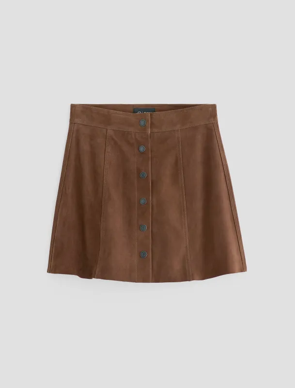 Evie Suede Skirt sold by AG Jeans