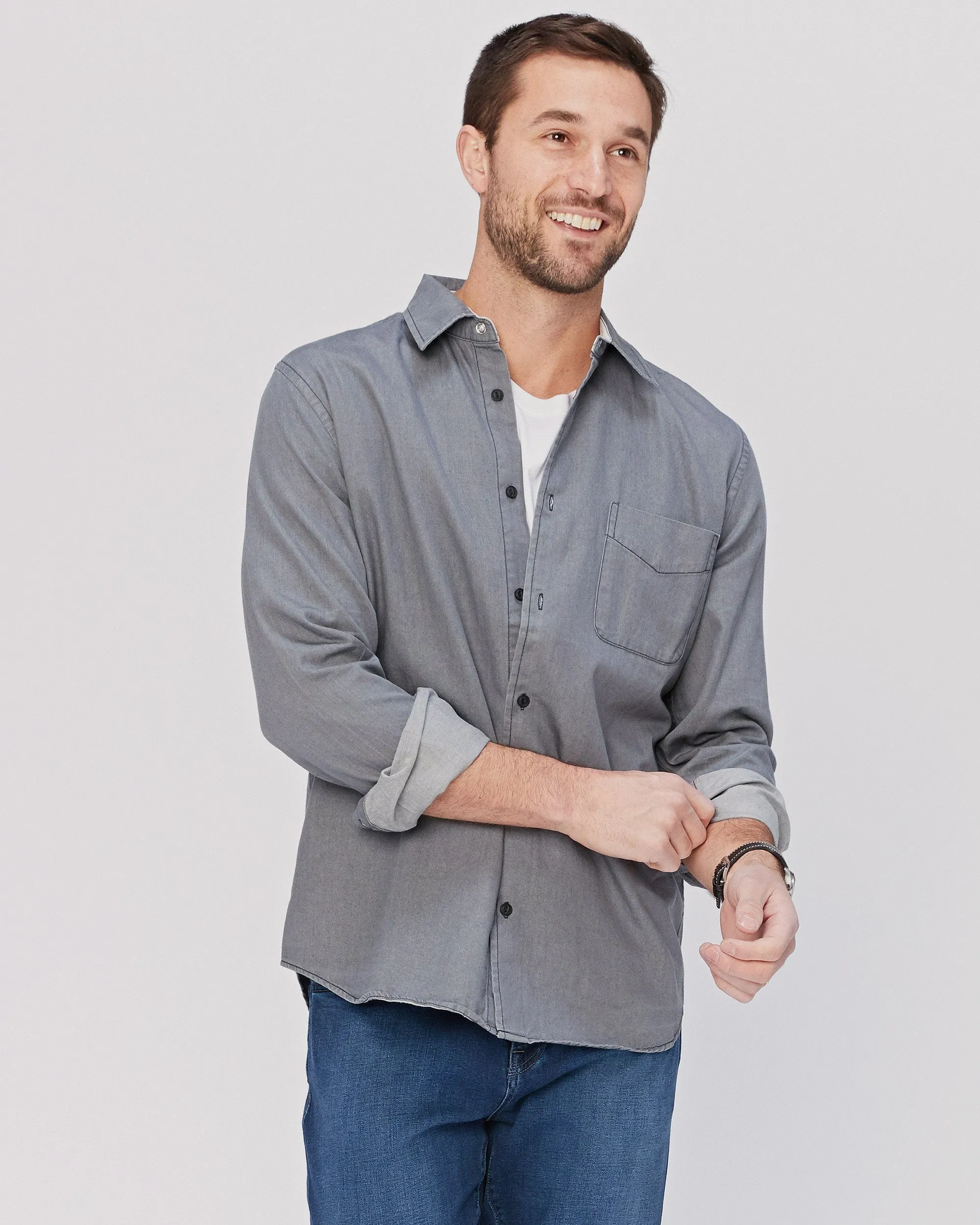 Sendai Long Sleeve Button Up sold by Agave