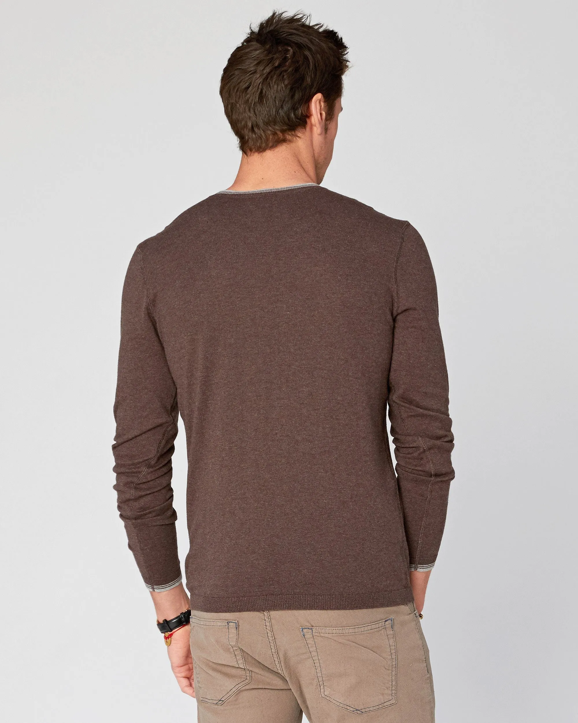 Fin Supima Long Sleeve Vee sold by Agave product image thumbnail 2