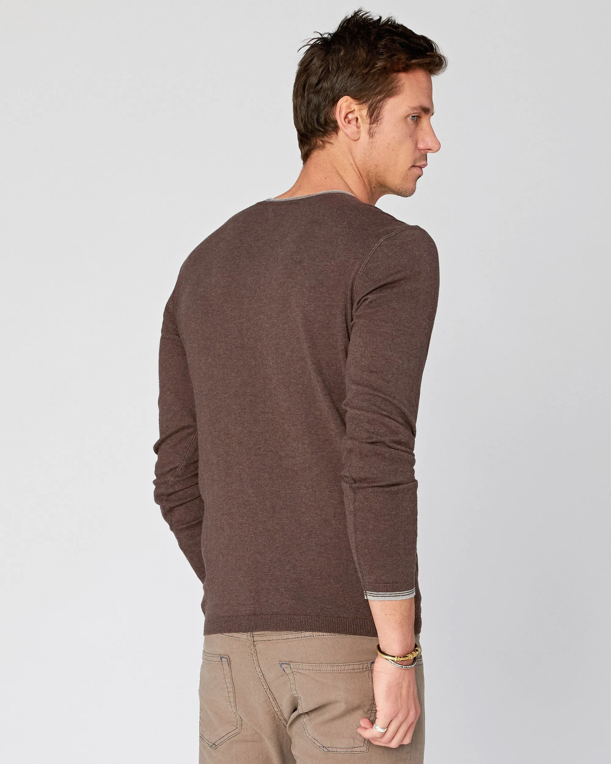 Fin Supima Long Sleeve Vee sold by Agave product image thumbnail 3