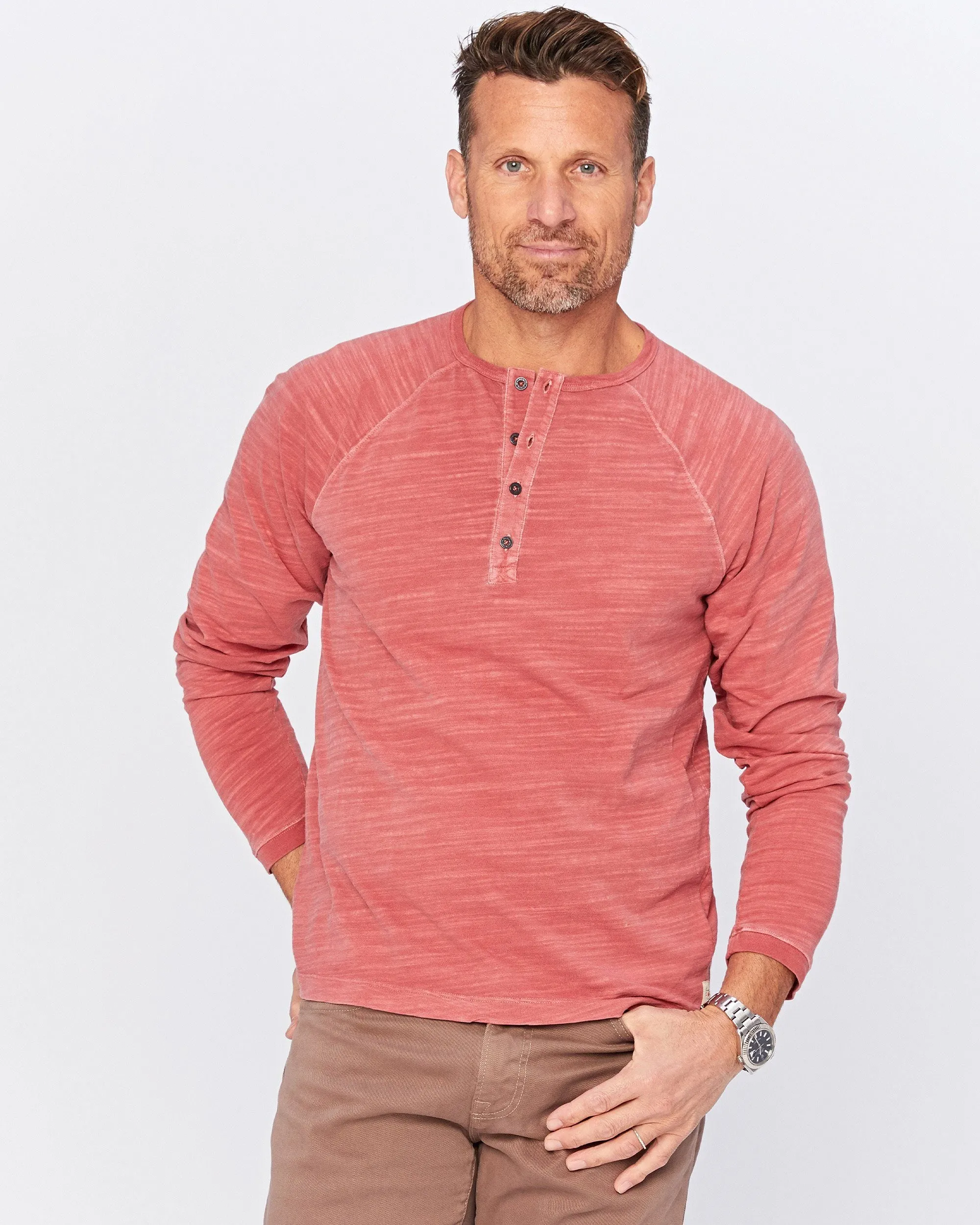 Bird Dog Slub Jersey Henley sold by Agave