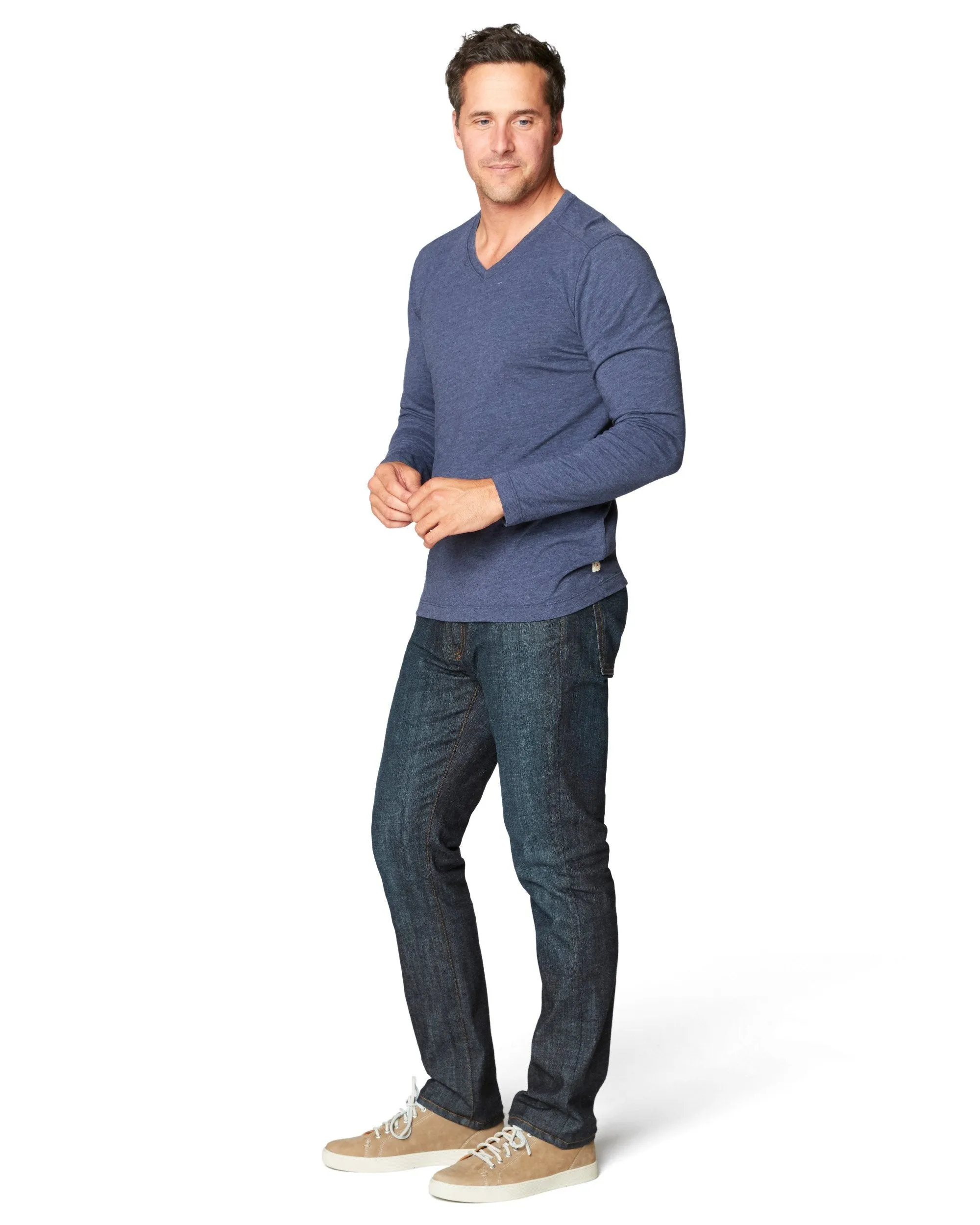 Feathering Long Sleeve Vee sold by Agave product image thumbnail 4