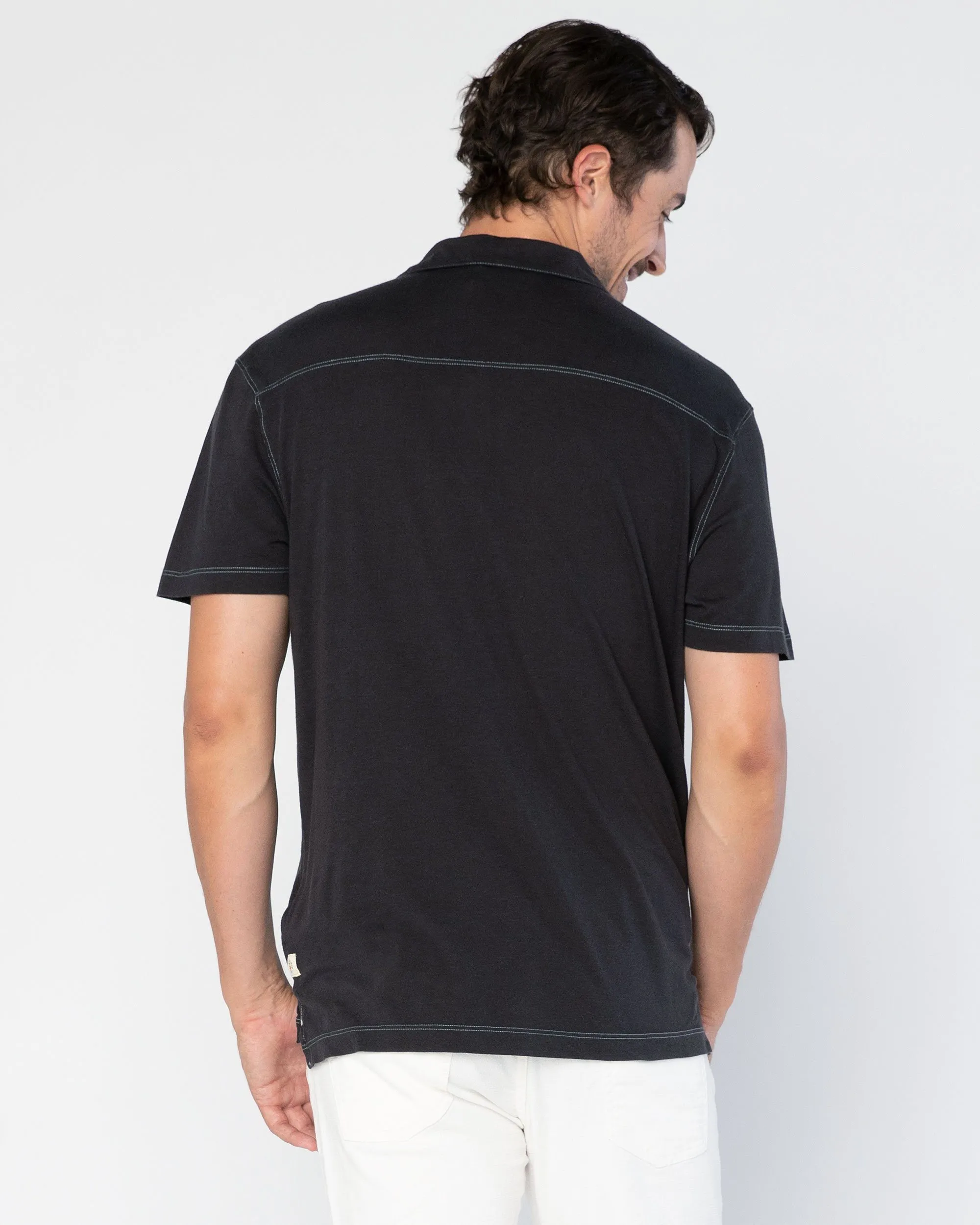 Fort Point Full-Button Polo sold by Agave product image thumbnail 4
