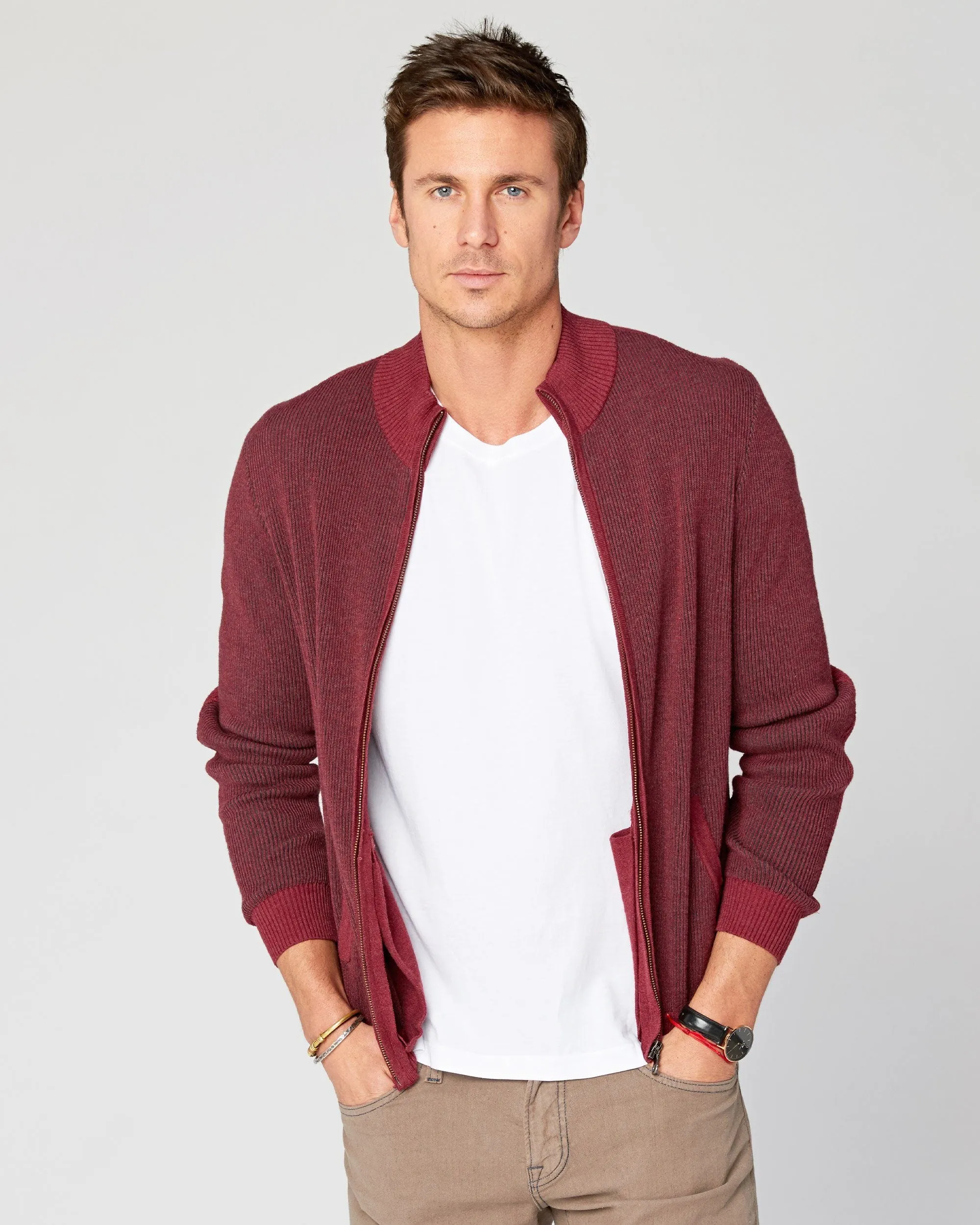 Beacon Full-Zip Mock Sweater sold by Agave product image thumbnail 3