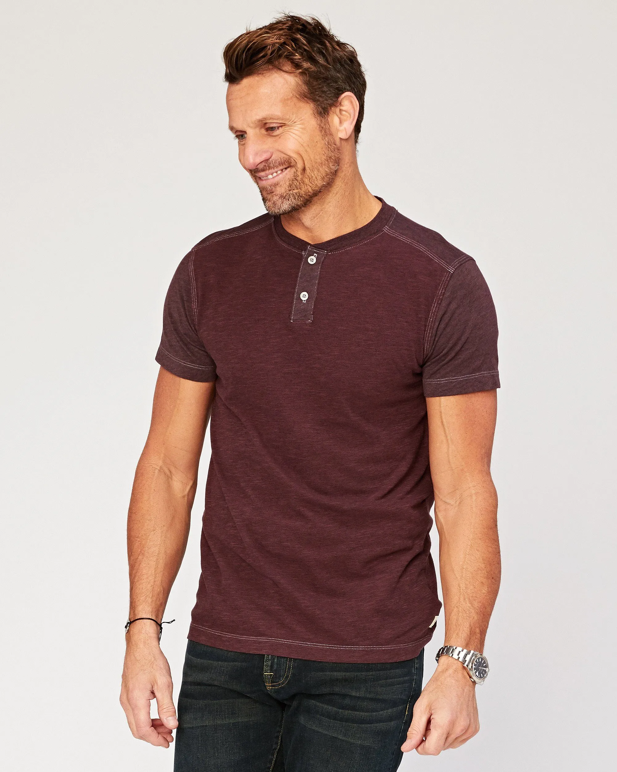 Nauman Short Sleeve Henley sold by Agave product image thumbnail 3