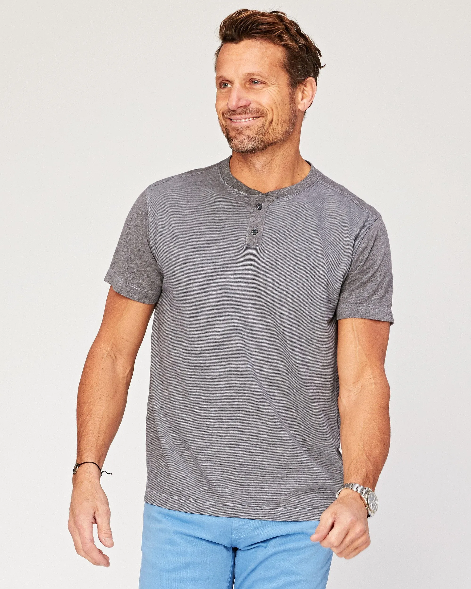 Nauman Short Sleeve Henley sold by Agave