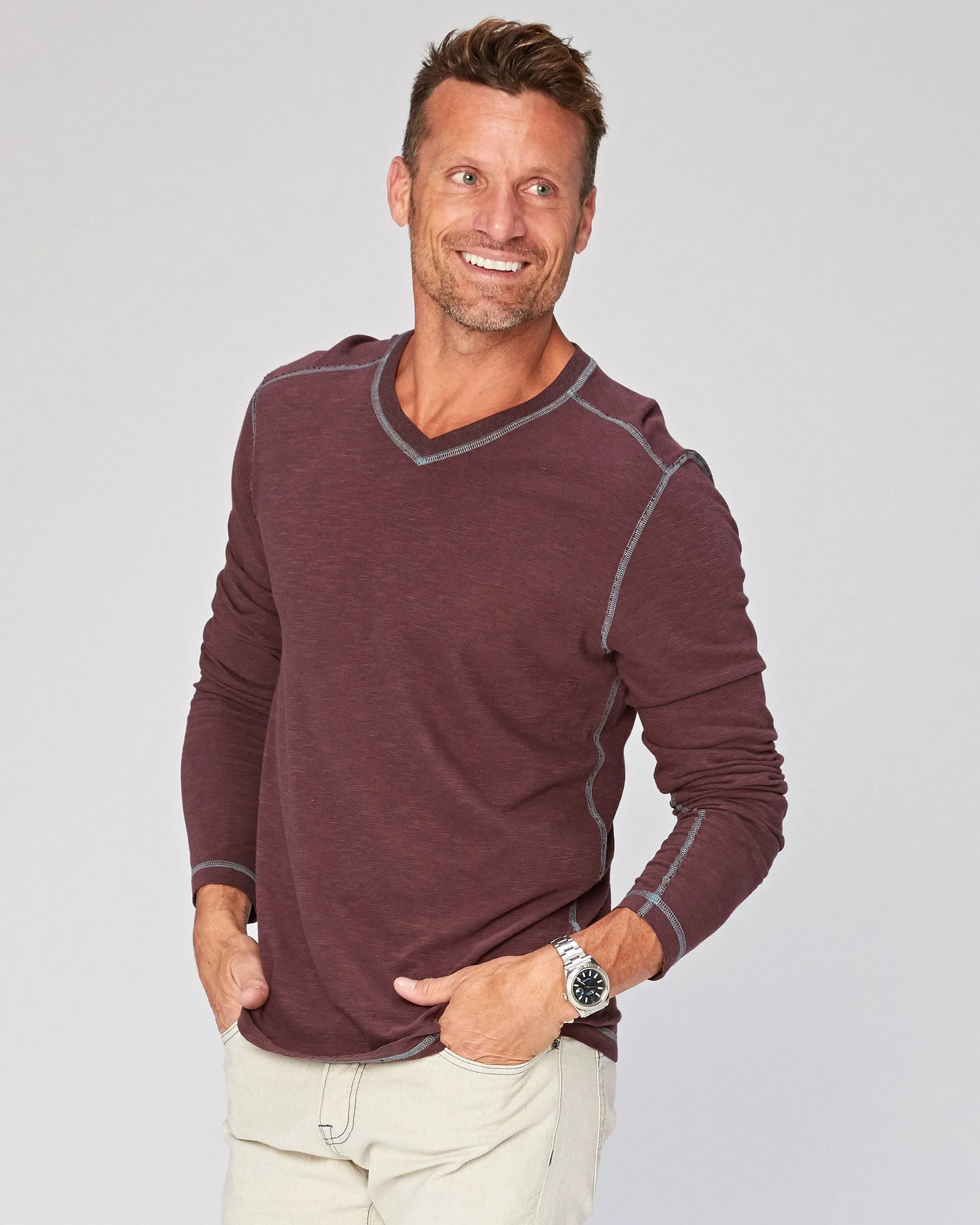Kentwood Long Sleeve V Neck sold by Agave product image thumbnail 3