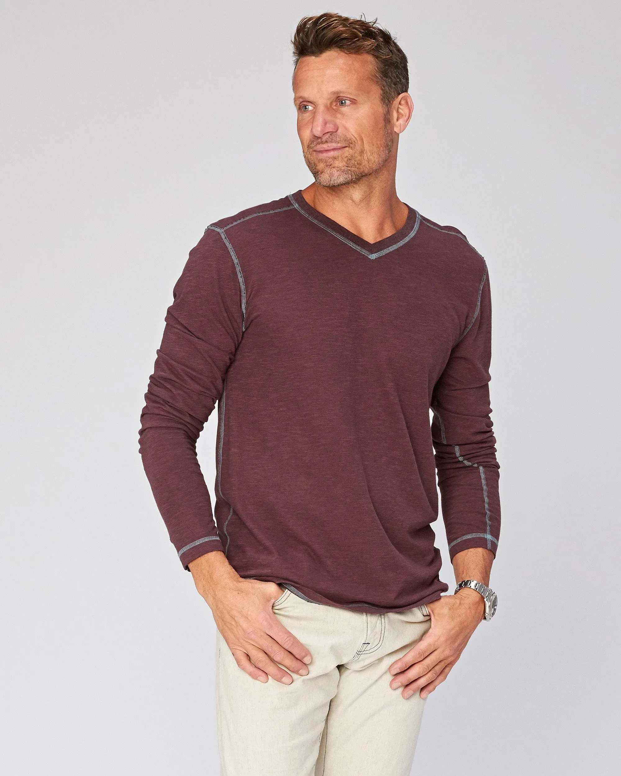 Kentwood Long Sleeve V Neck sold by Agave