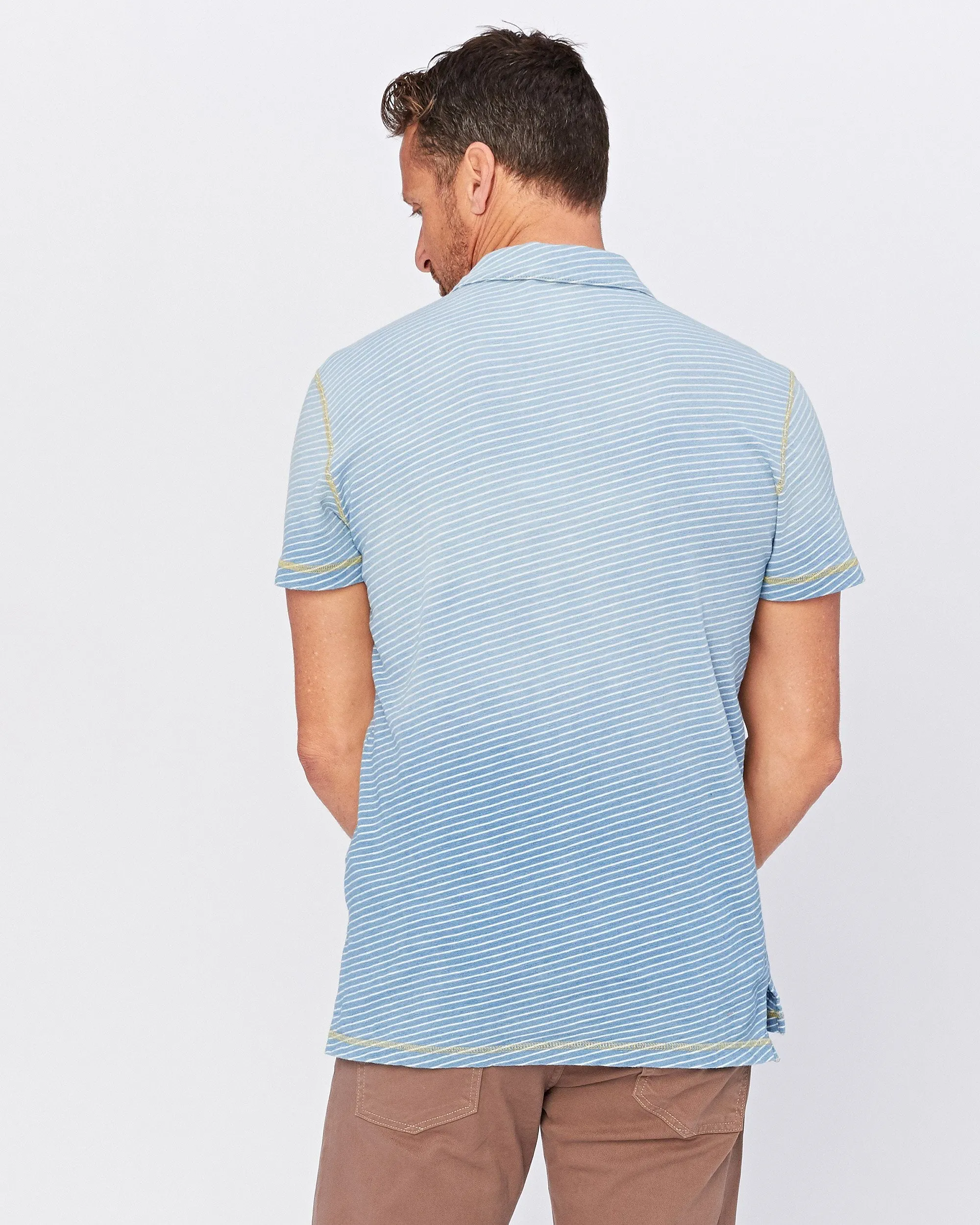 Kirra Indigo Stripe Slub Jersey Polo sold by Agave product image thumbnail 2