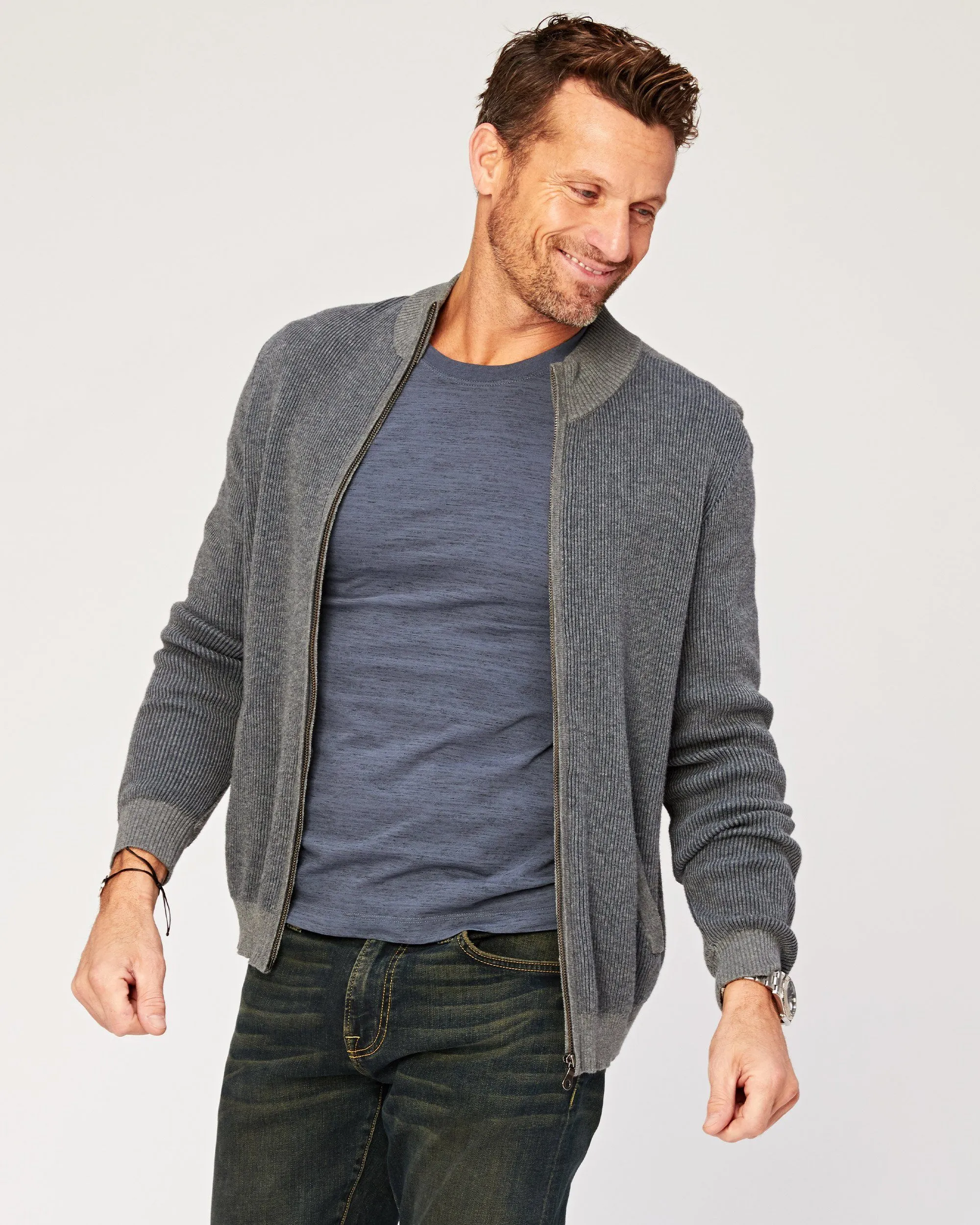 Beacon Full-Zip Mock Sweater sold by Agave product image thumbnail 3