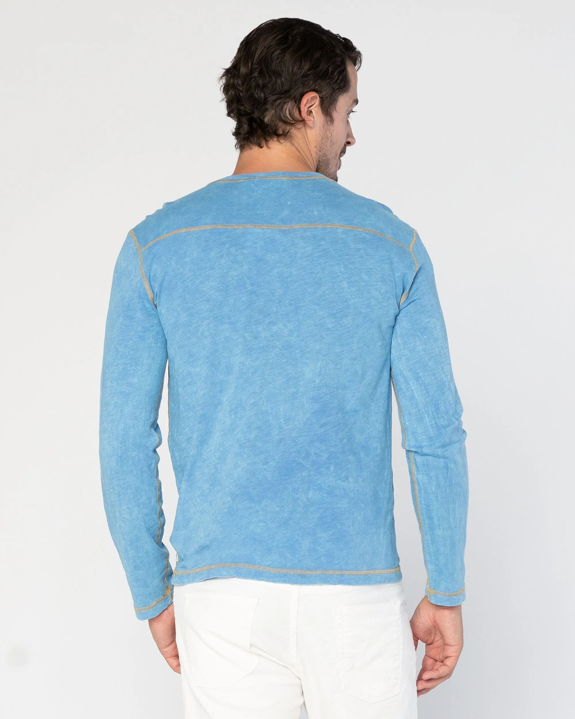 Freight Train Long Sleeve Henley sold by Agave product image thumbnail 2