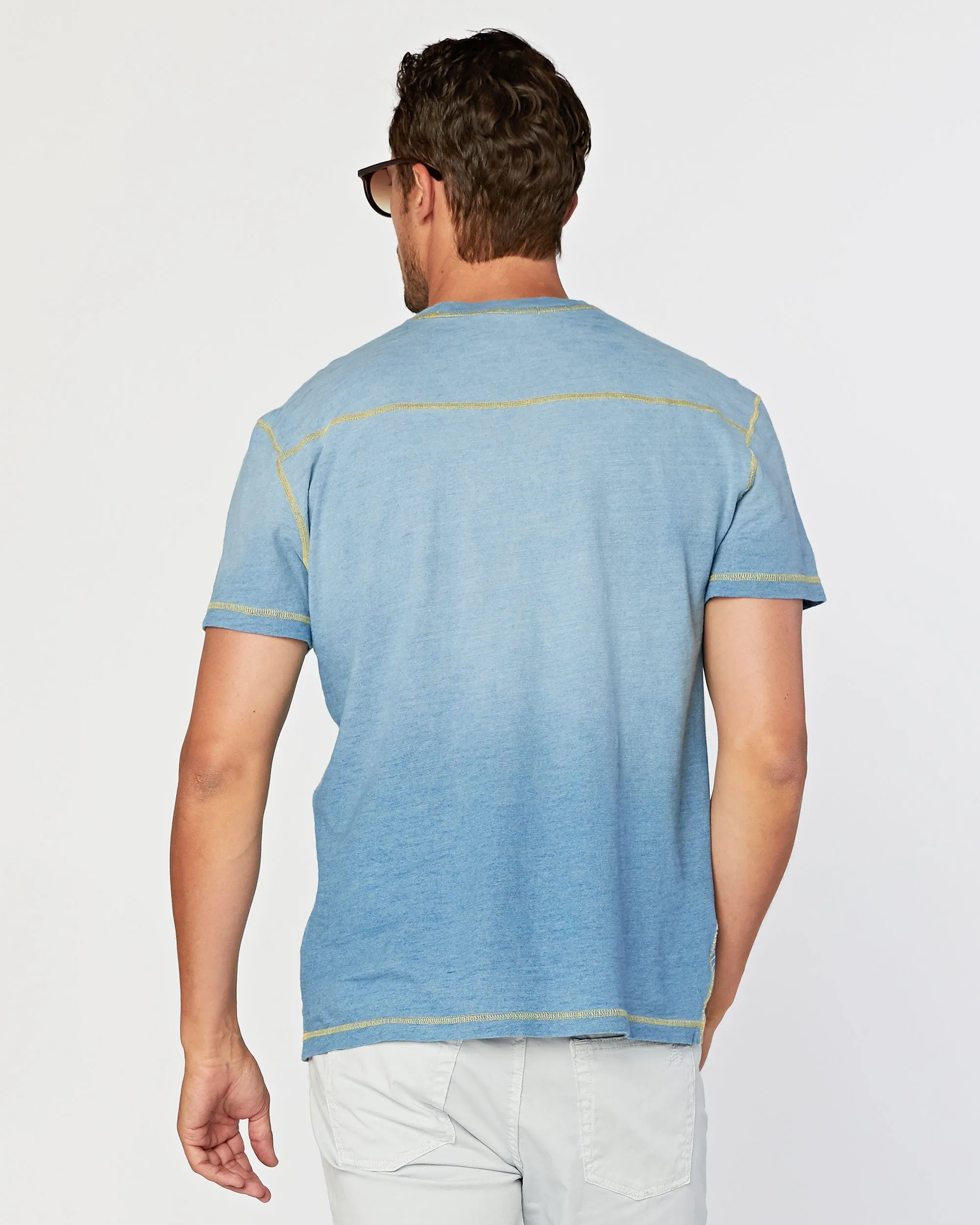 Bundoran Stripe Slub Indigo Jersey Crew sold by Agave product image thumbnail 4