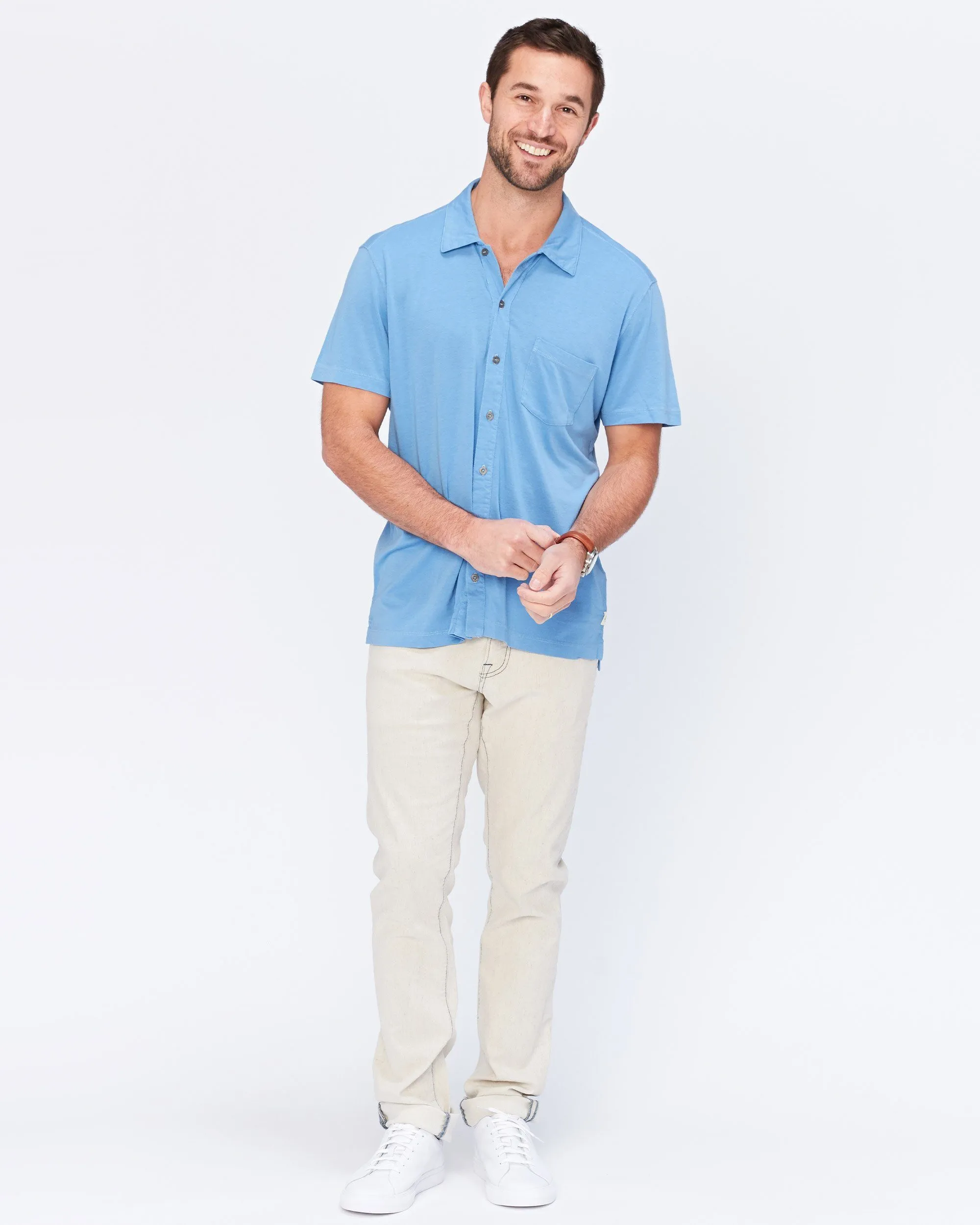 Fort Point Full-Button Polo sold by Agave product image thumbnail 4