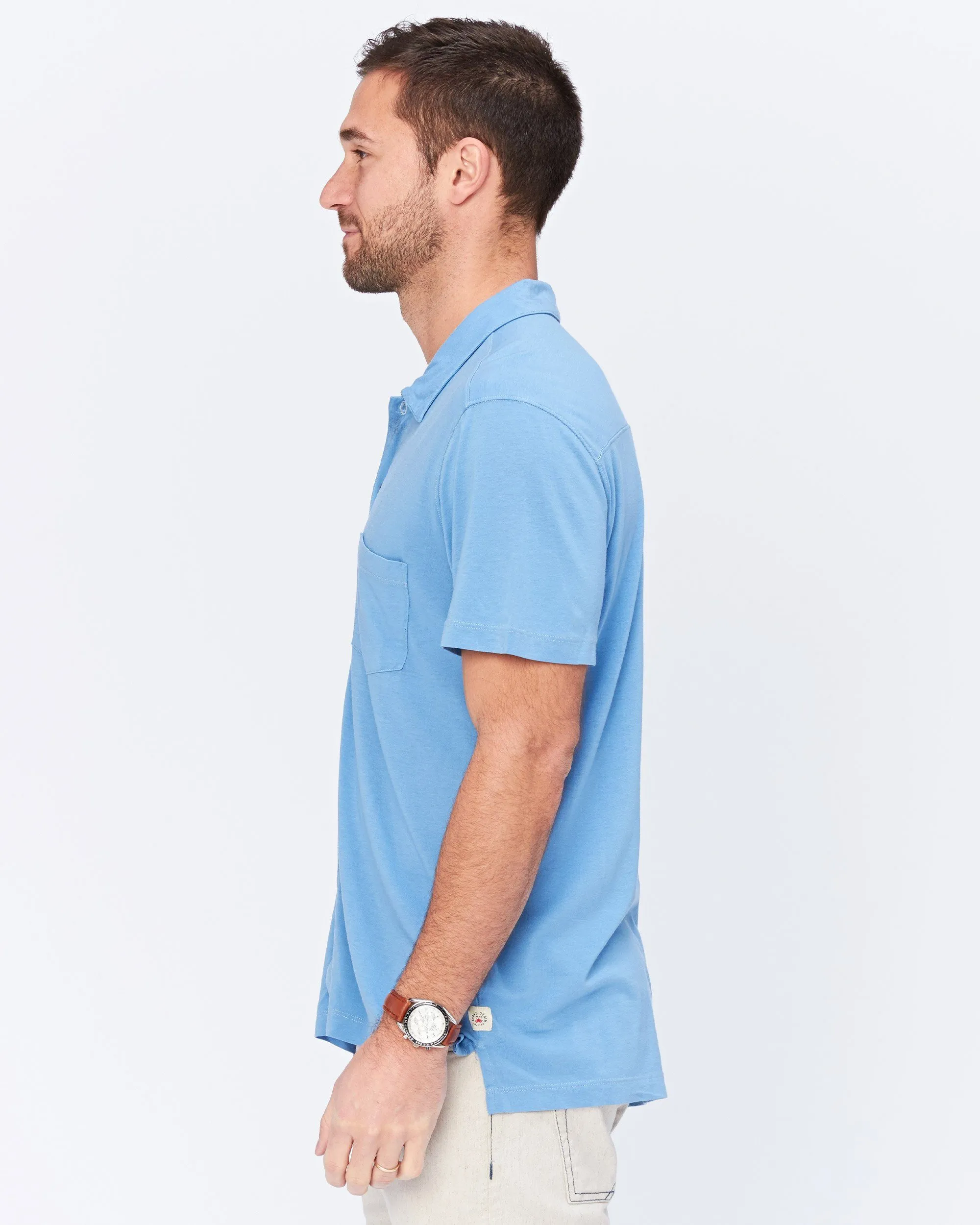 Fort Point Full-Button Polo sold by Agave product image thumbnail 3
