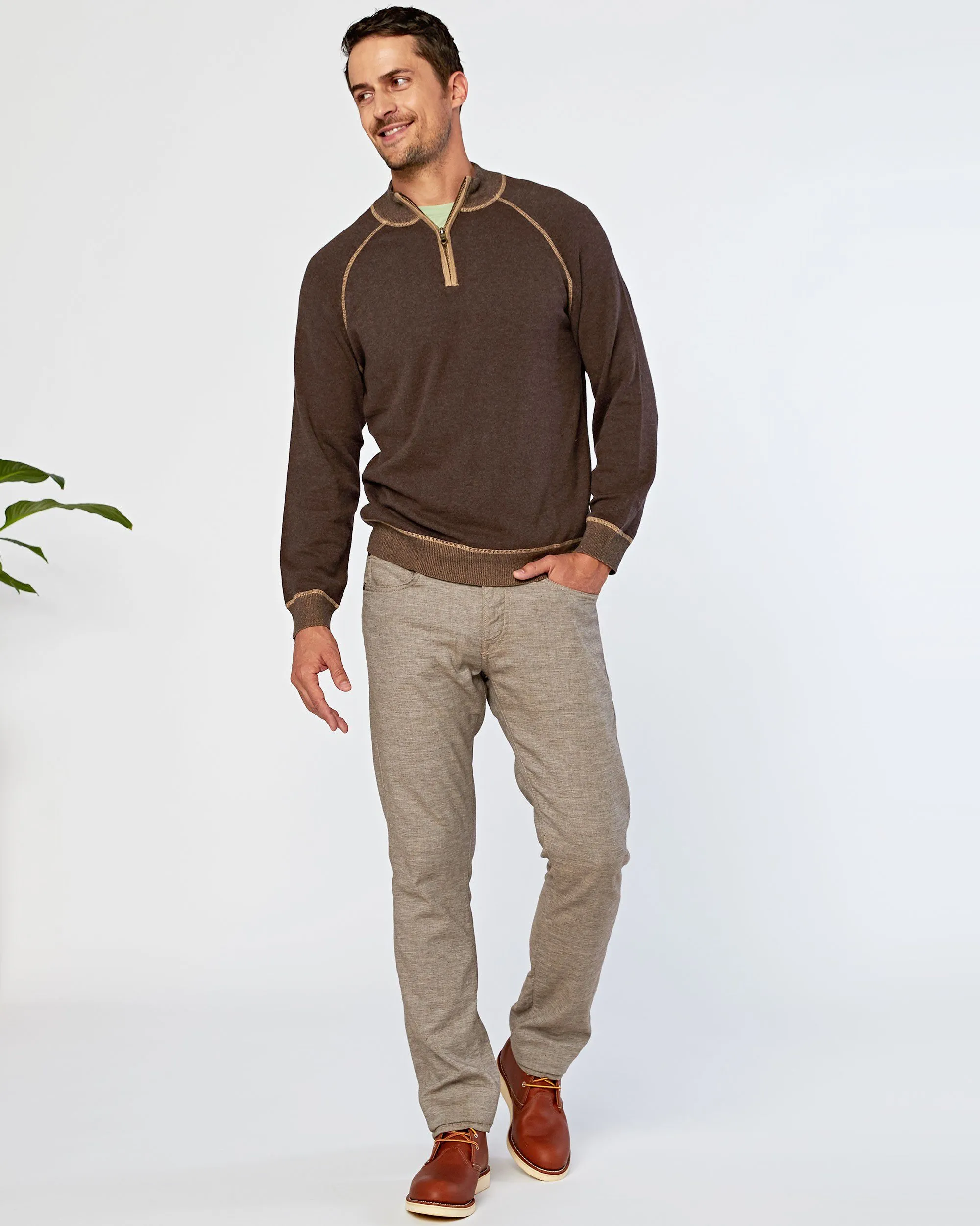 Victory At Sea Supima Zip Mock sold by Agave product image thumbnail 3