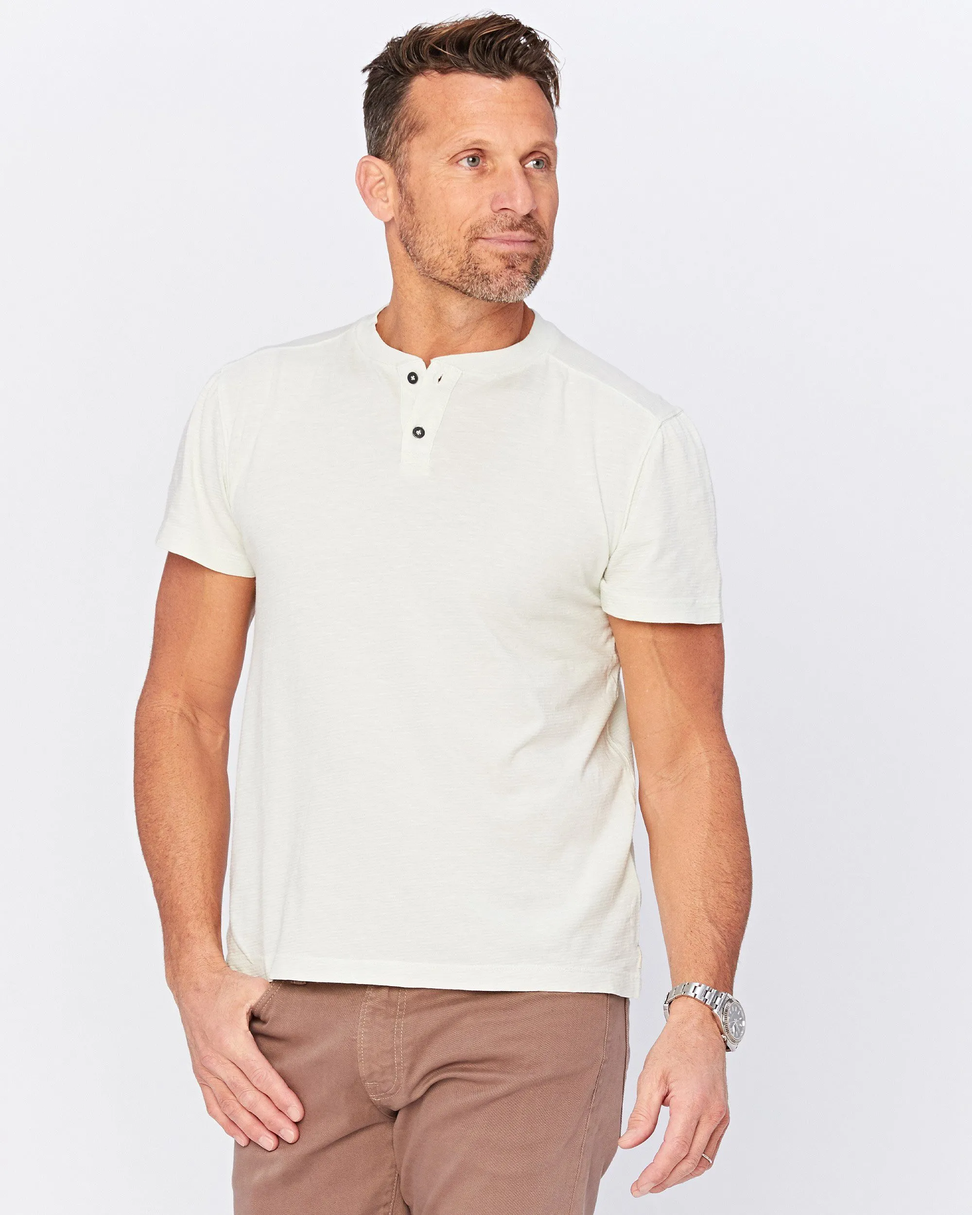 Miki Short Sleeve Henley sold by Agave