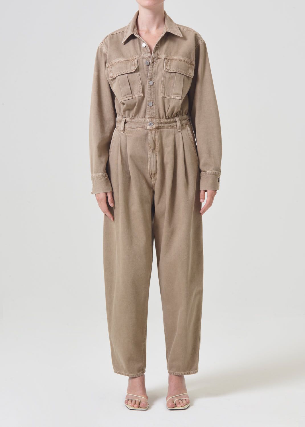 Silka Jumpsuit in Root Beer sold by Agolde