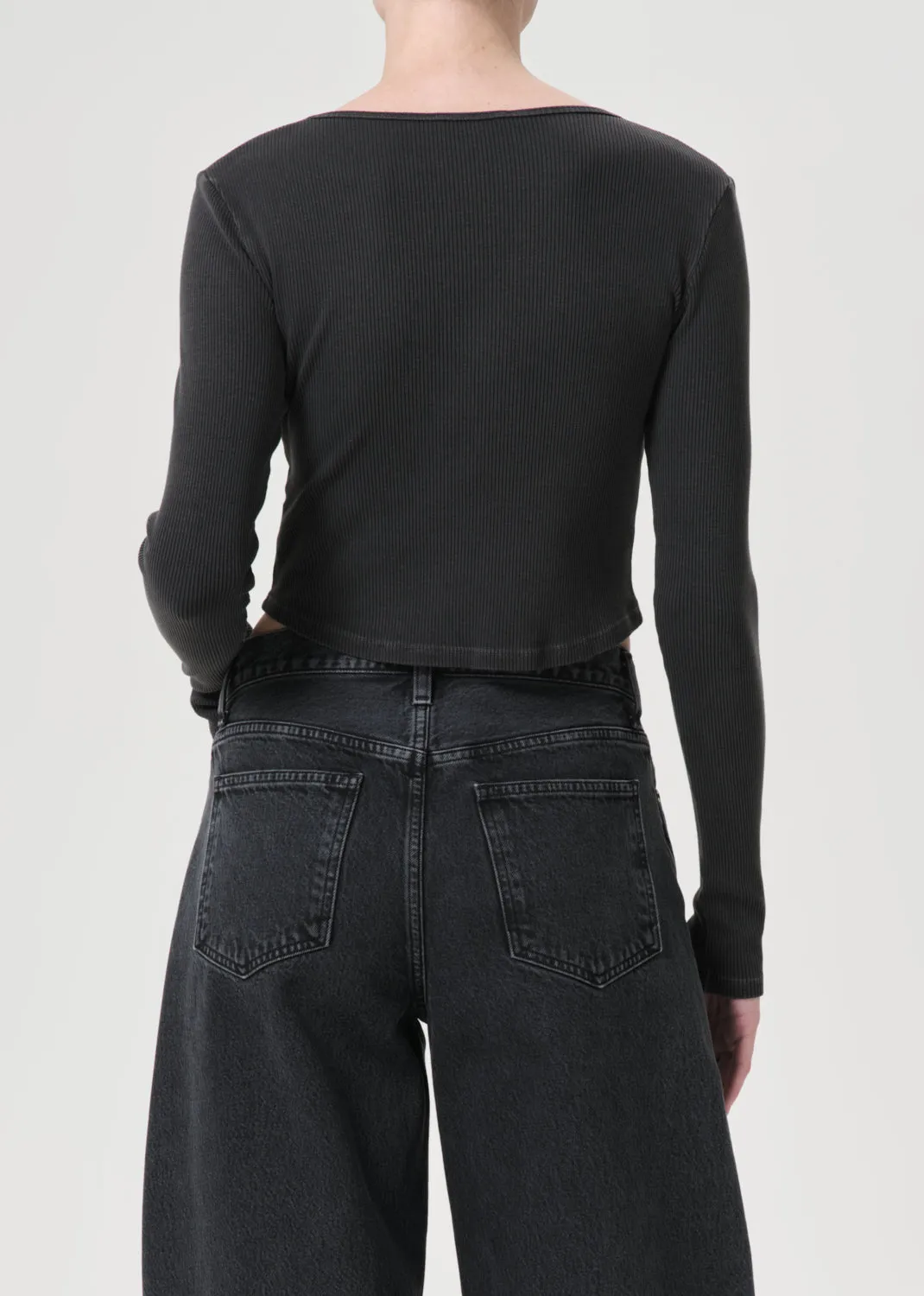 Nova Long Sleeve Tee in Marker sold by Agolde product image thumbnail 2