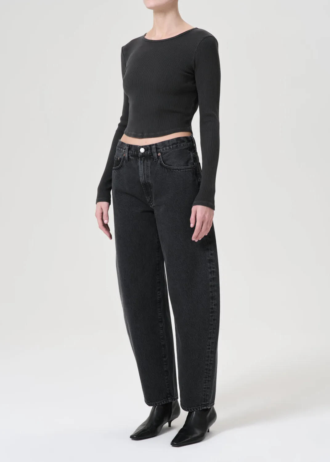 Nova Long Sleeve Tee in Marker sold by Agolde product image thumbnail 4