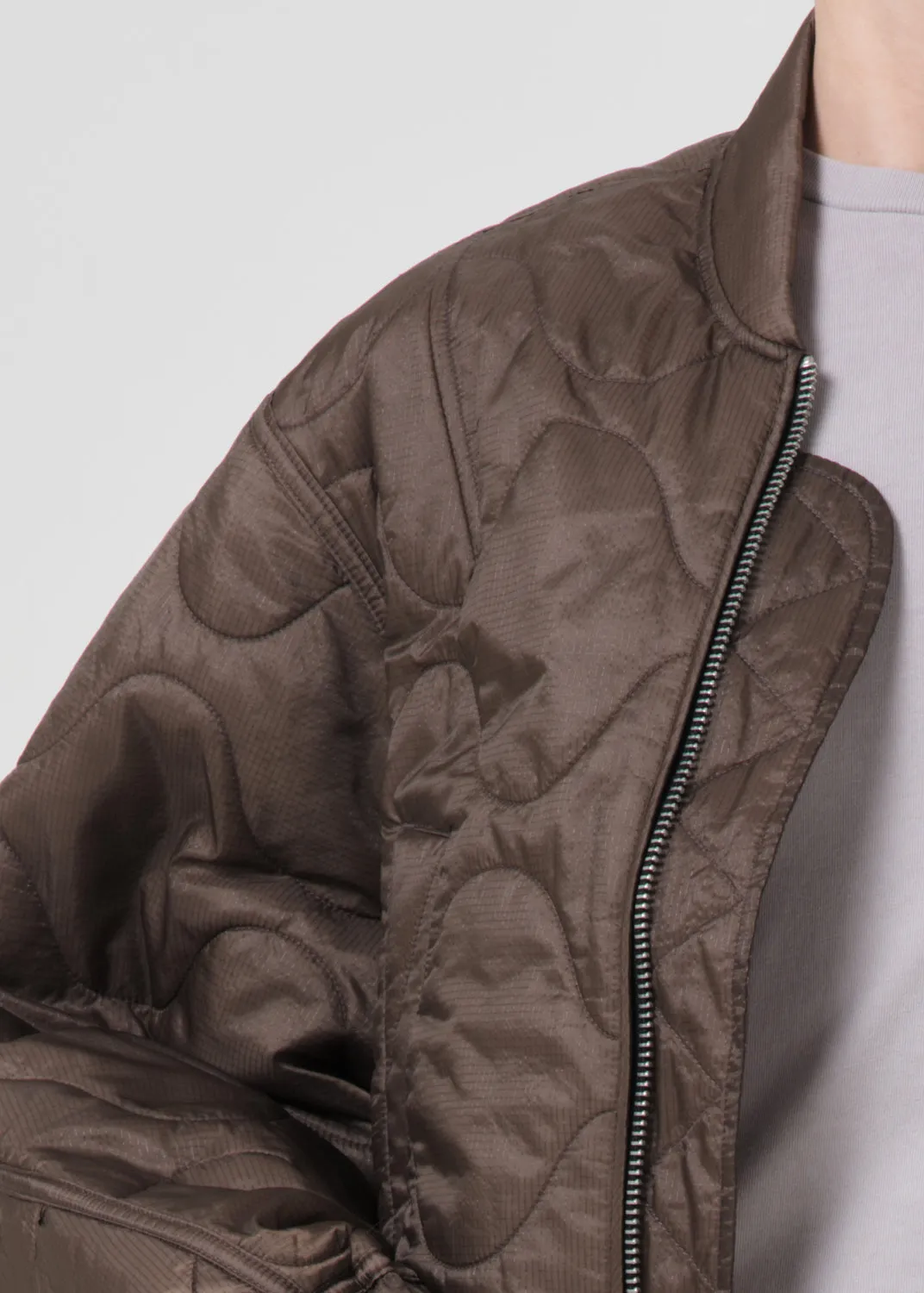 Iona Quilted Jacket in Taupe sold by Agolde product image thumbnail 5