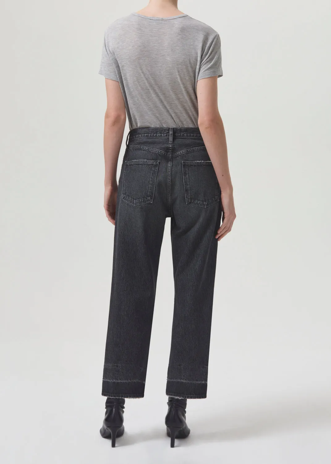 Drew Tee in Grey Heather sold by Agolde product image thumbnail 2
