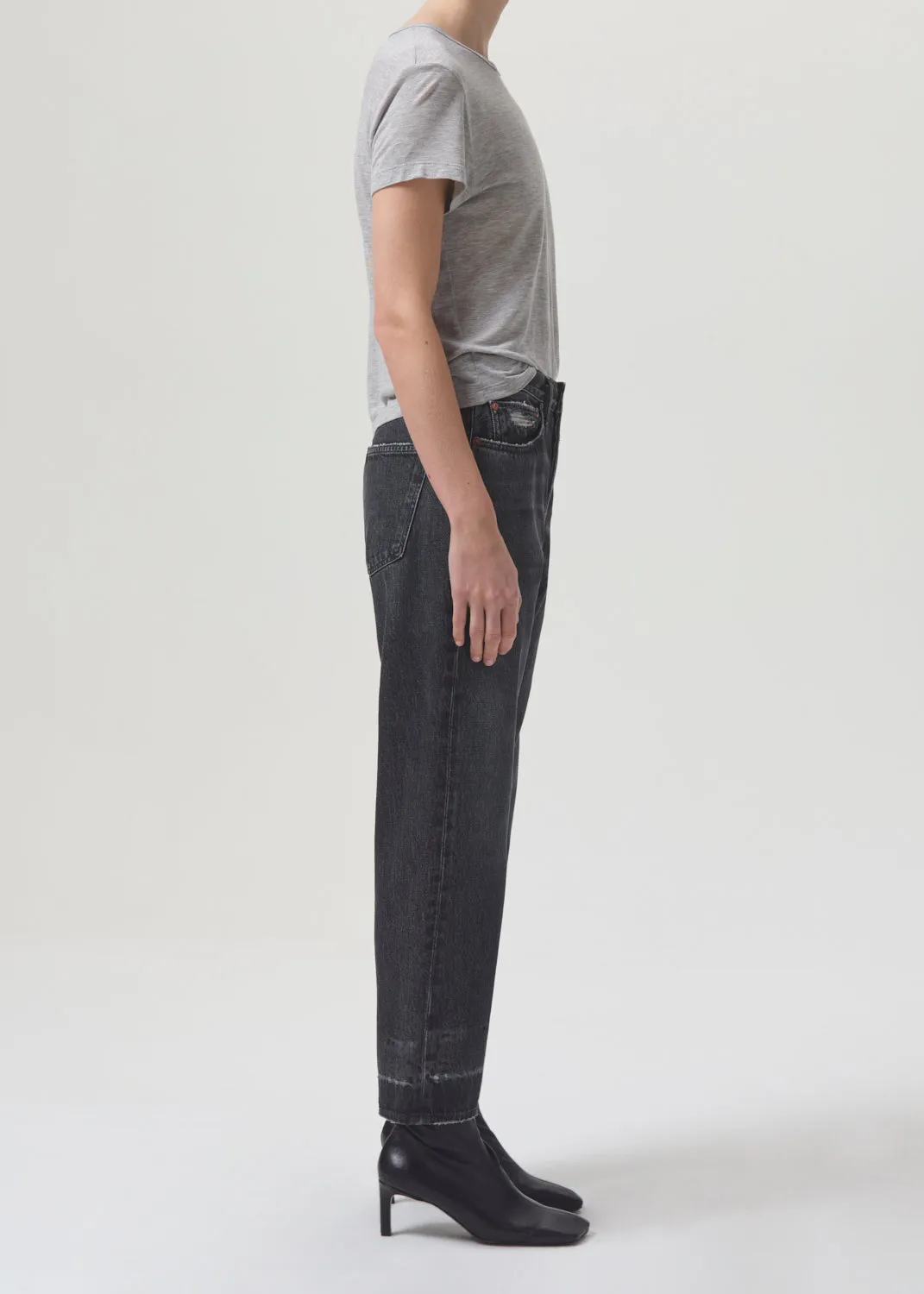 Drew Tee in Grey Heather sold by Agolde product image thumbnail 3