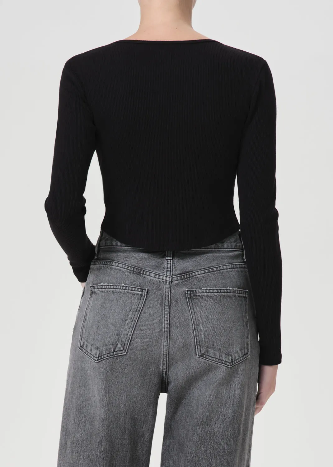 Nova Long Sleeve Tee in Americano sold by Agolde product image thumbnail 2