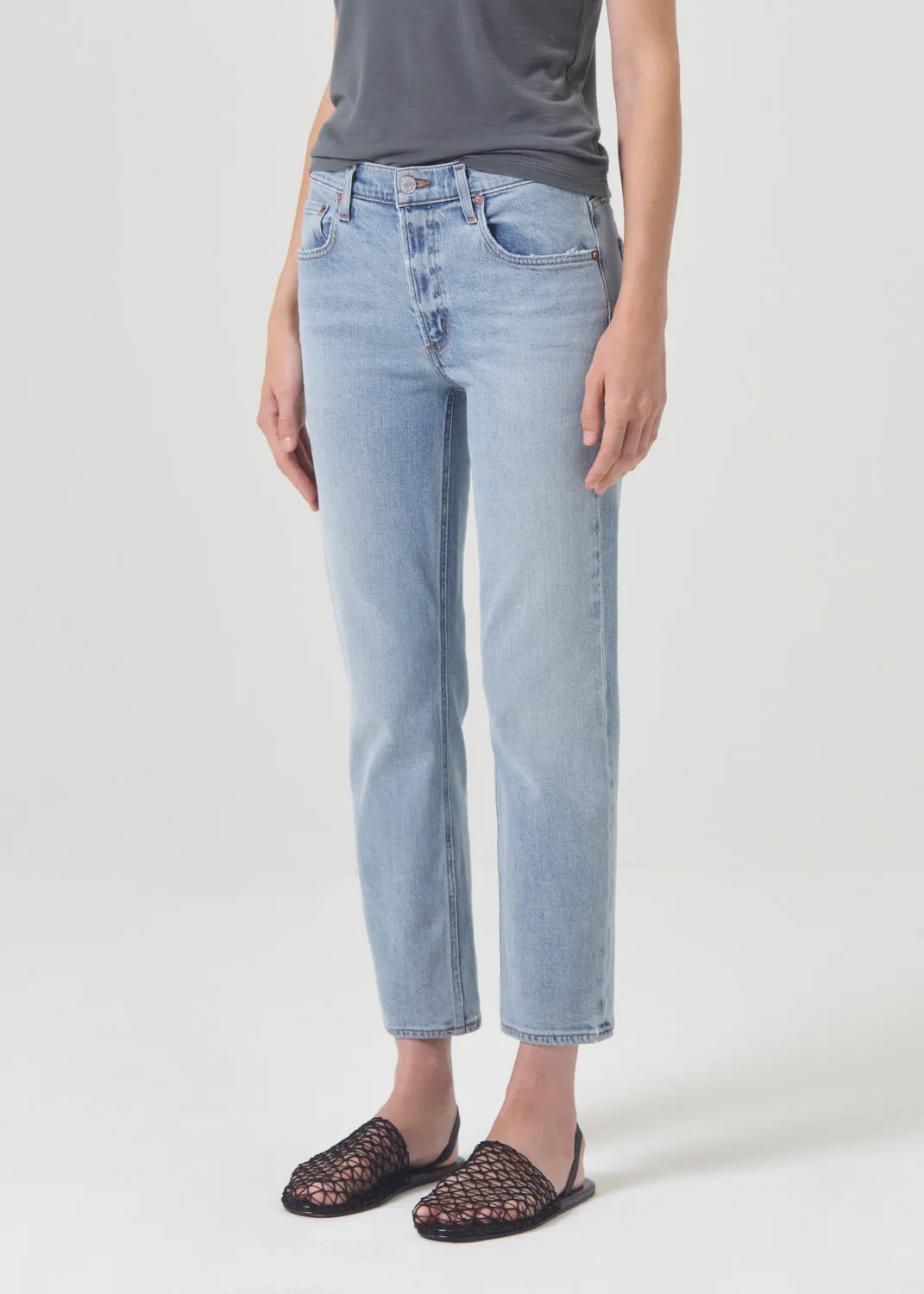 Kye Mid Rise Straight Crop (STRETCH) in Diversion sold by Agolde product image thumbnail 4