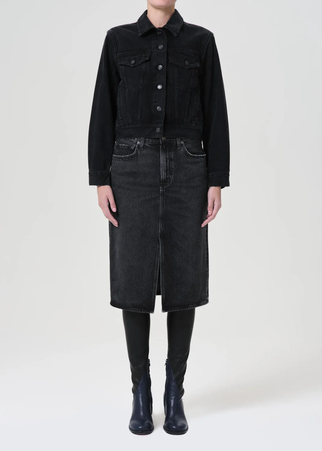 Gaia Pencil Skirt in Paradox sold by Agolde