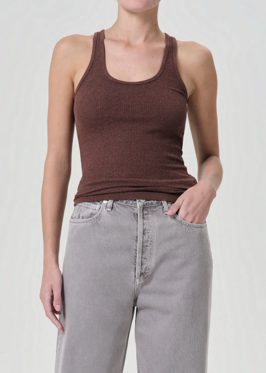 Bianca Tank in Gingersnap sold by Agolde