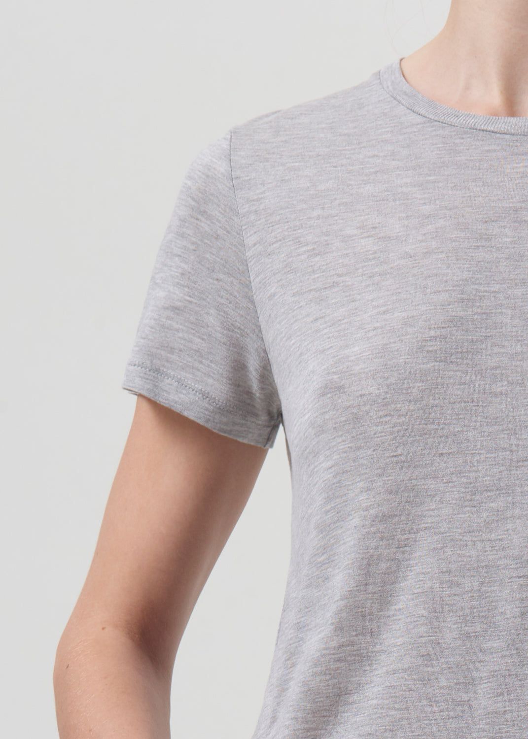 Annise Slim Tee in Grey Heather sold by Agolde product image thumbnail 5