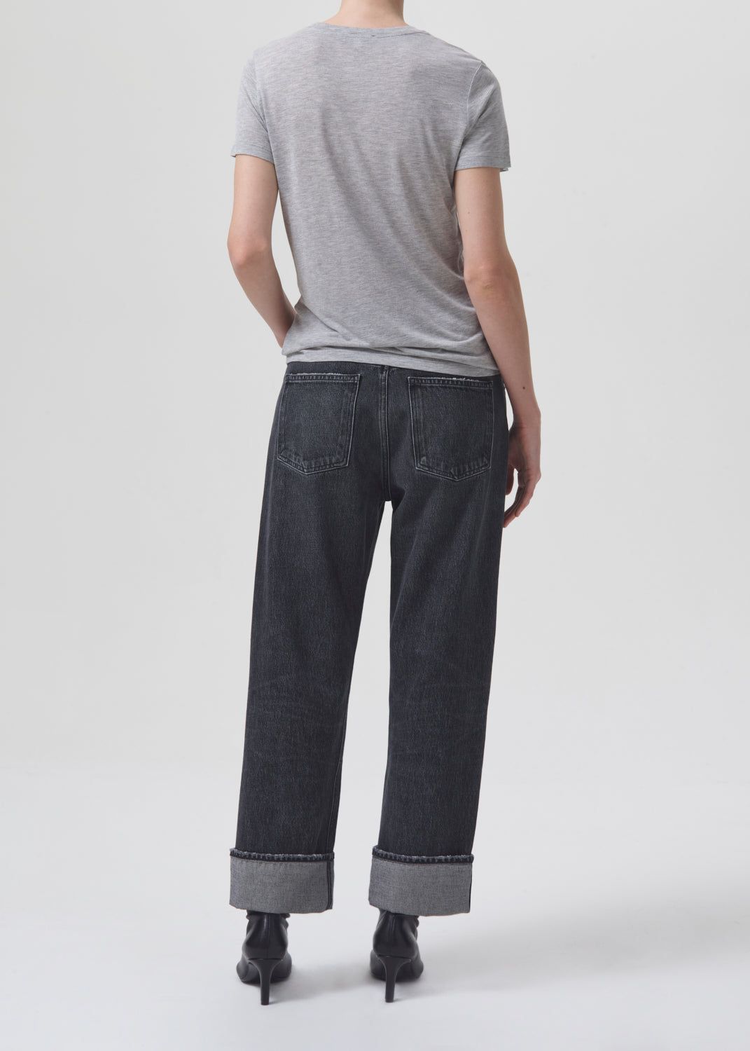 Annise Slim Tee in Grey Heather sold by Agolde product image thumbnail 2
