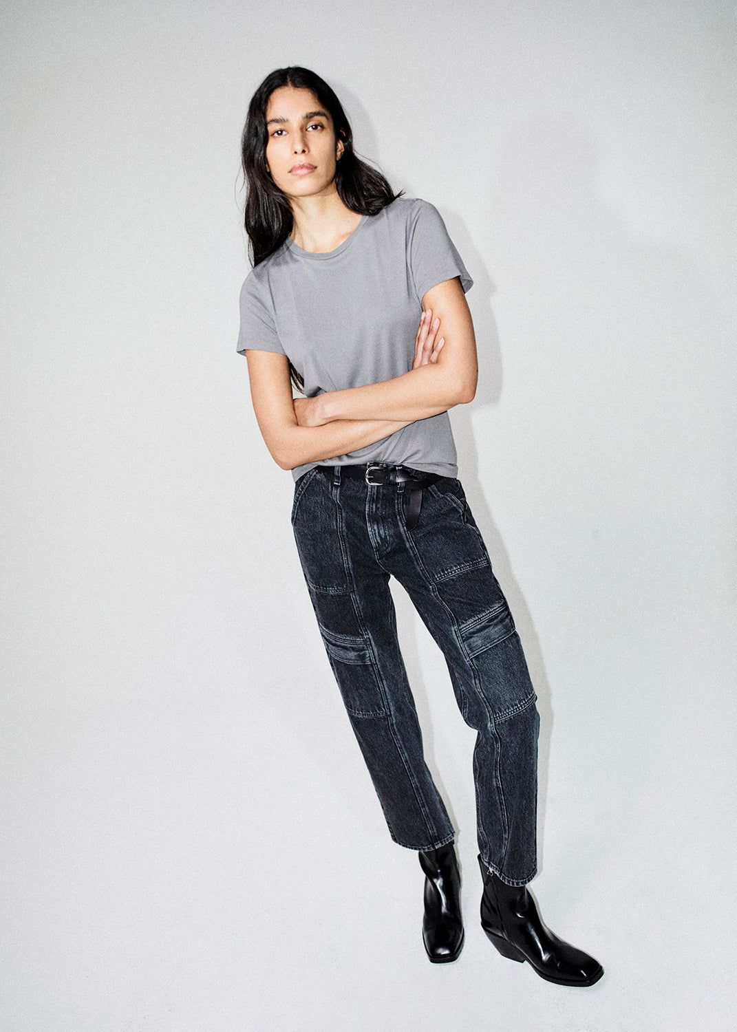 Annise Slim Tee in Owl sold by Agolde product image thumbnail 7