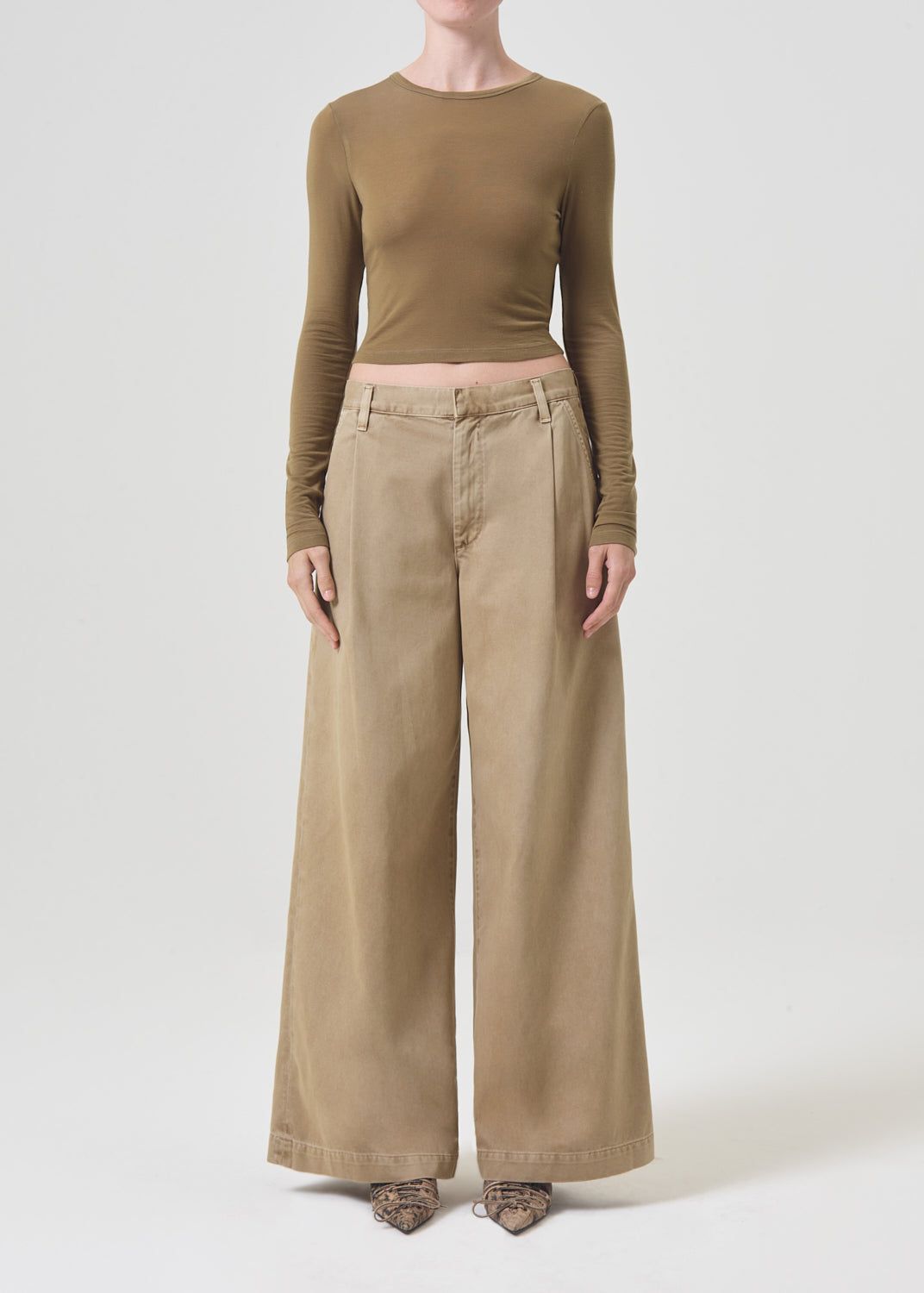 Reegan Shrunken Tee in Helmet sold by Agolde product image thumbnail 2