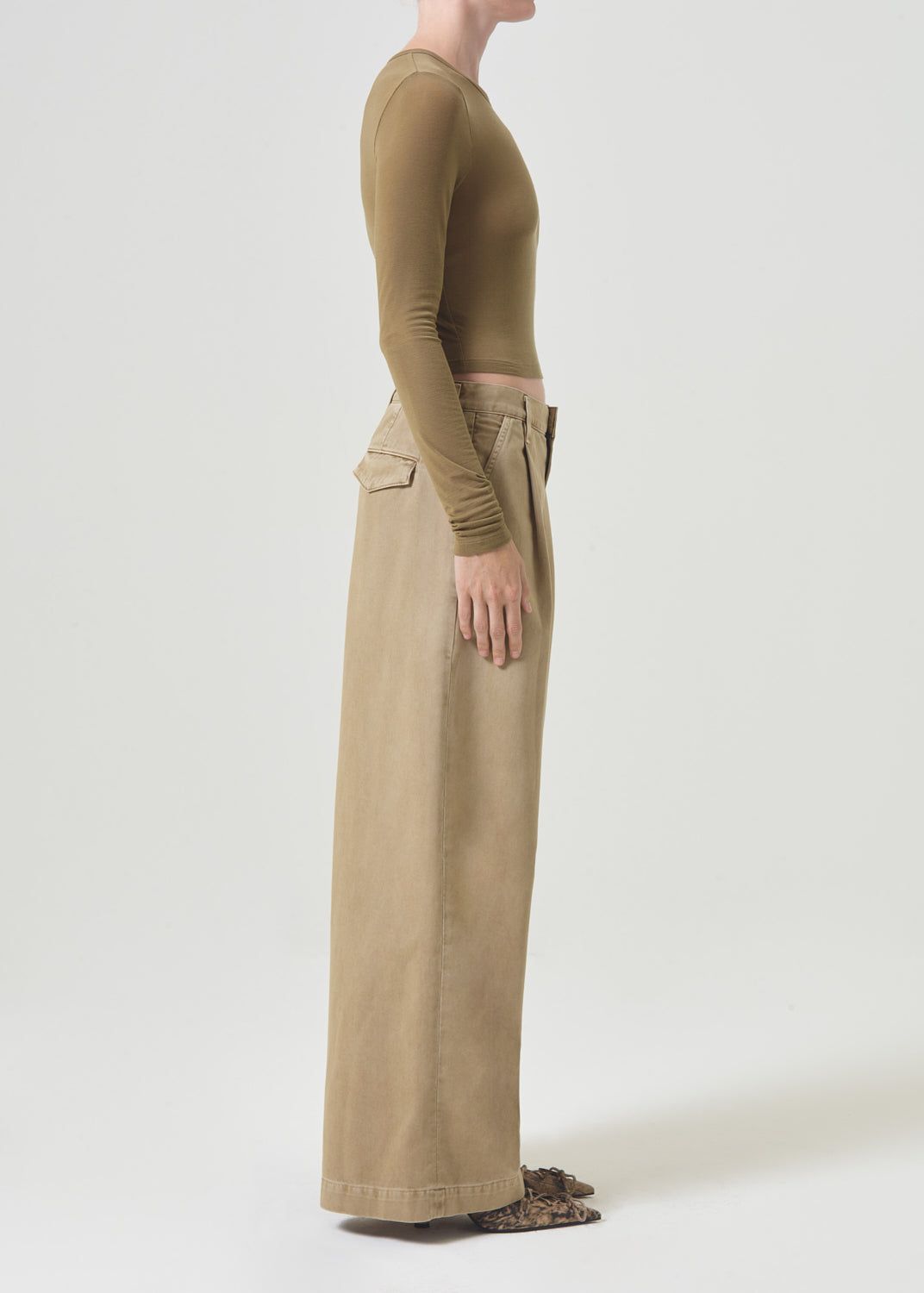 Reegan Shrunken Tee in Helmet sold by Agolde product image thumbnail 4