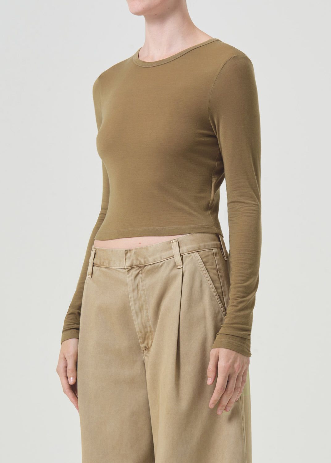 Reegan Shrunken Tee in Helmet sold by Agolde product image thumbnail 5