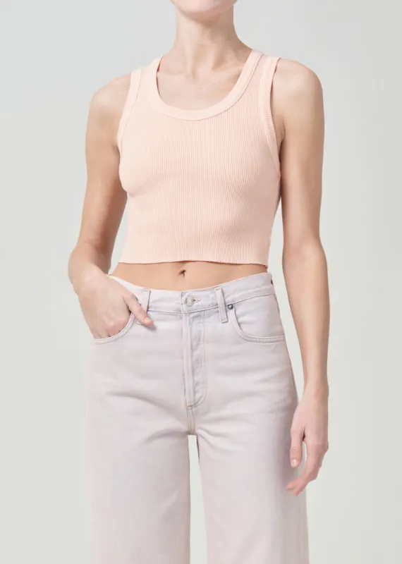 Cropped Poppy Tank in Sprinkle made by Agolde