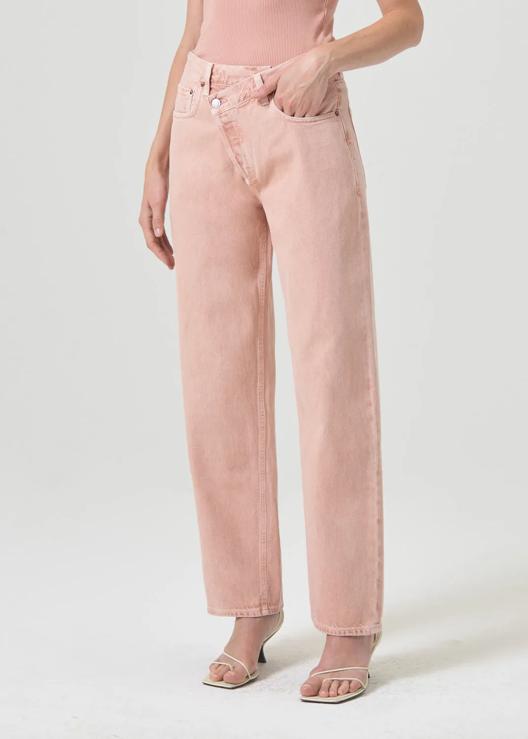 Criss Cross Upsized Jean in Pink Salt sold by Agolde product image thumbnail 4