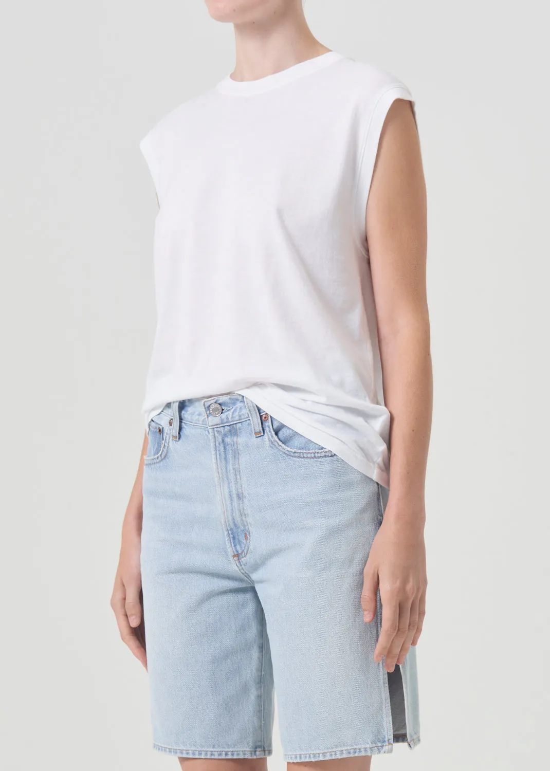 Raya Muscle Tee in White sold by Agolde product image thumbnail 5