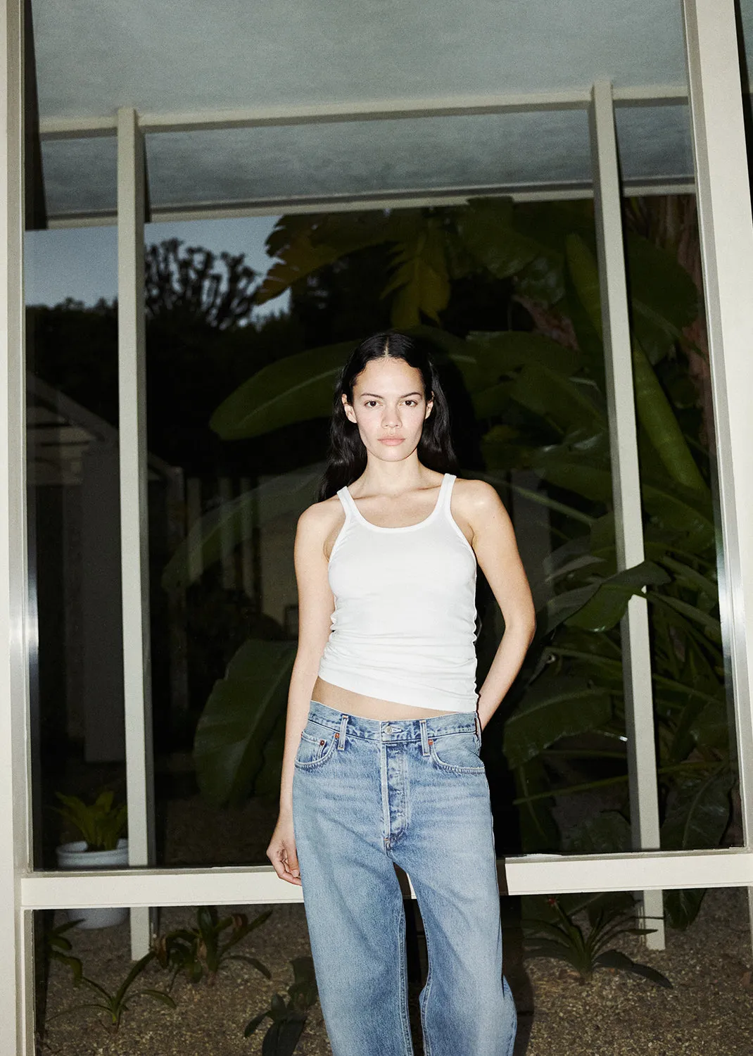 Zane Tank in White sold by Agolde product image thumbnail 2