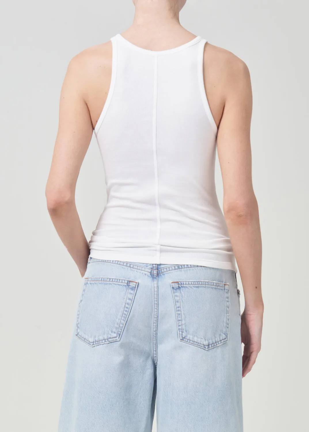 Zane Tank in White sold by Agolde product image thumbnail 4