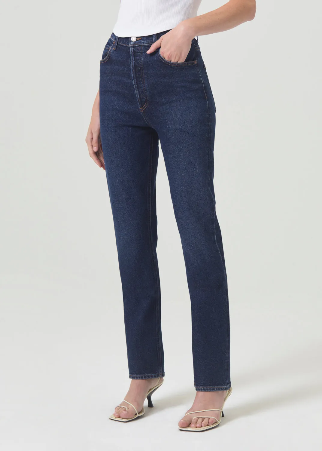 Freya High Rise Slim (Stretch) in Divided sold by Agolde product image thumbnail 4