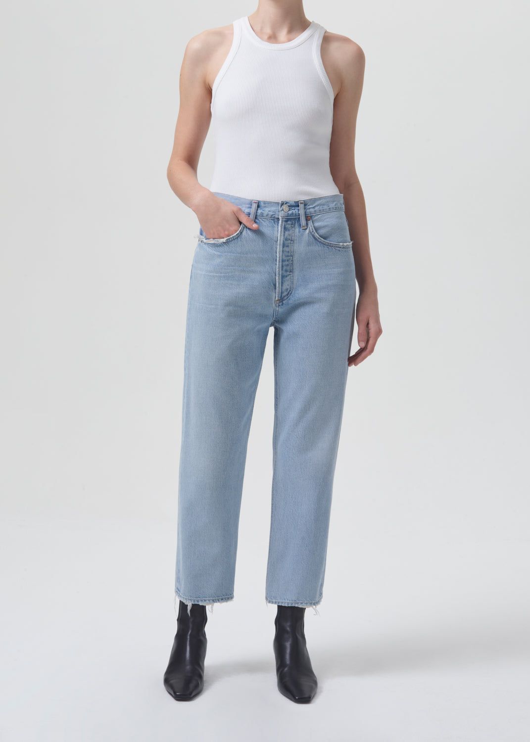 Bailey Tank in White sold by Agolde