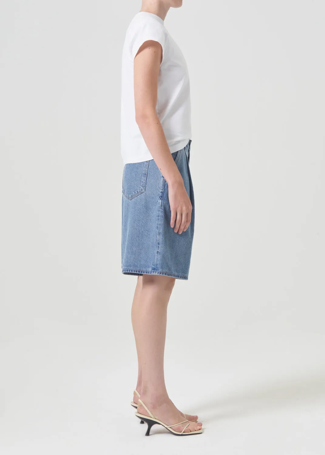 Bryce Shoulder Pad Tee in White sold by Agolde product image thumbnail 5