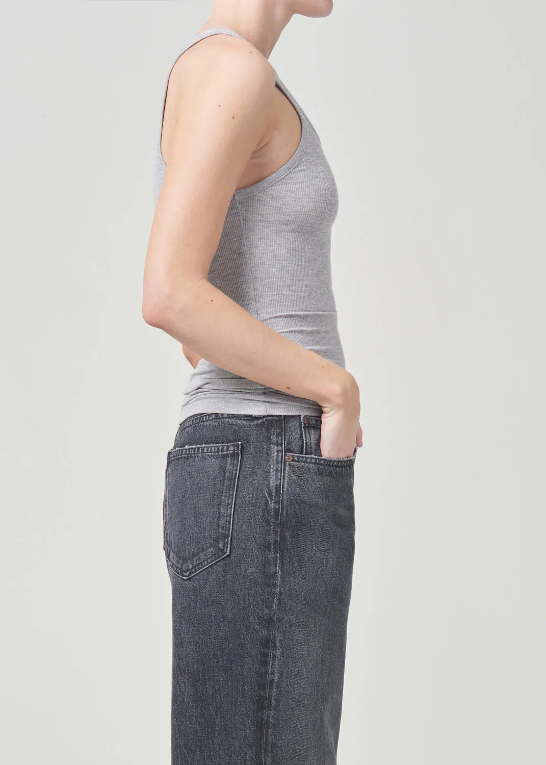 Zane Tank in Grey Heather sold by Agolde product image thumbnail 2