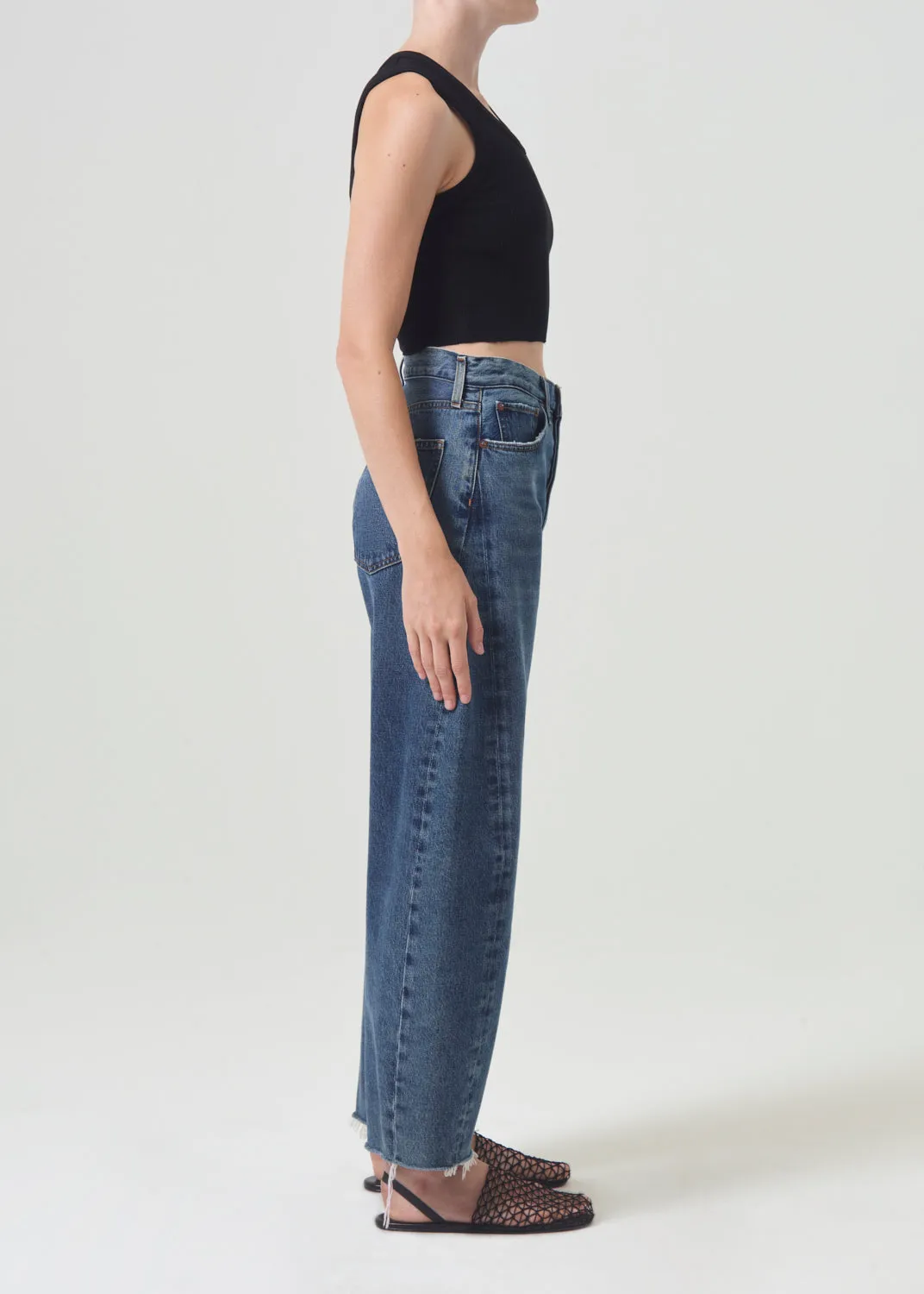 Cropped Poppy Tank in Black sold by Agolde product image thumbnail 4