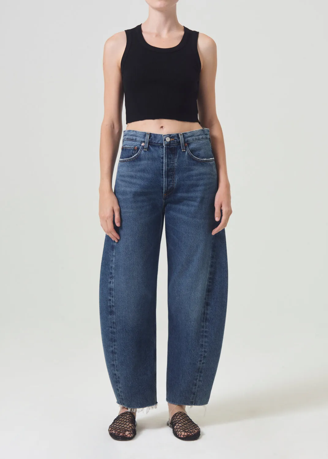 Cropped Poppy Tank in Black sold by Agolde product image thumbnail 2