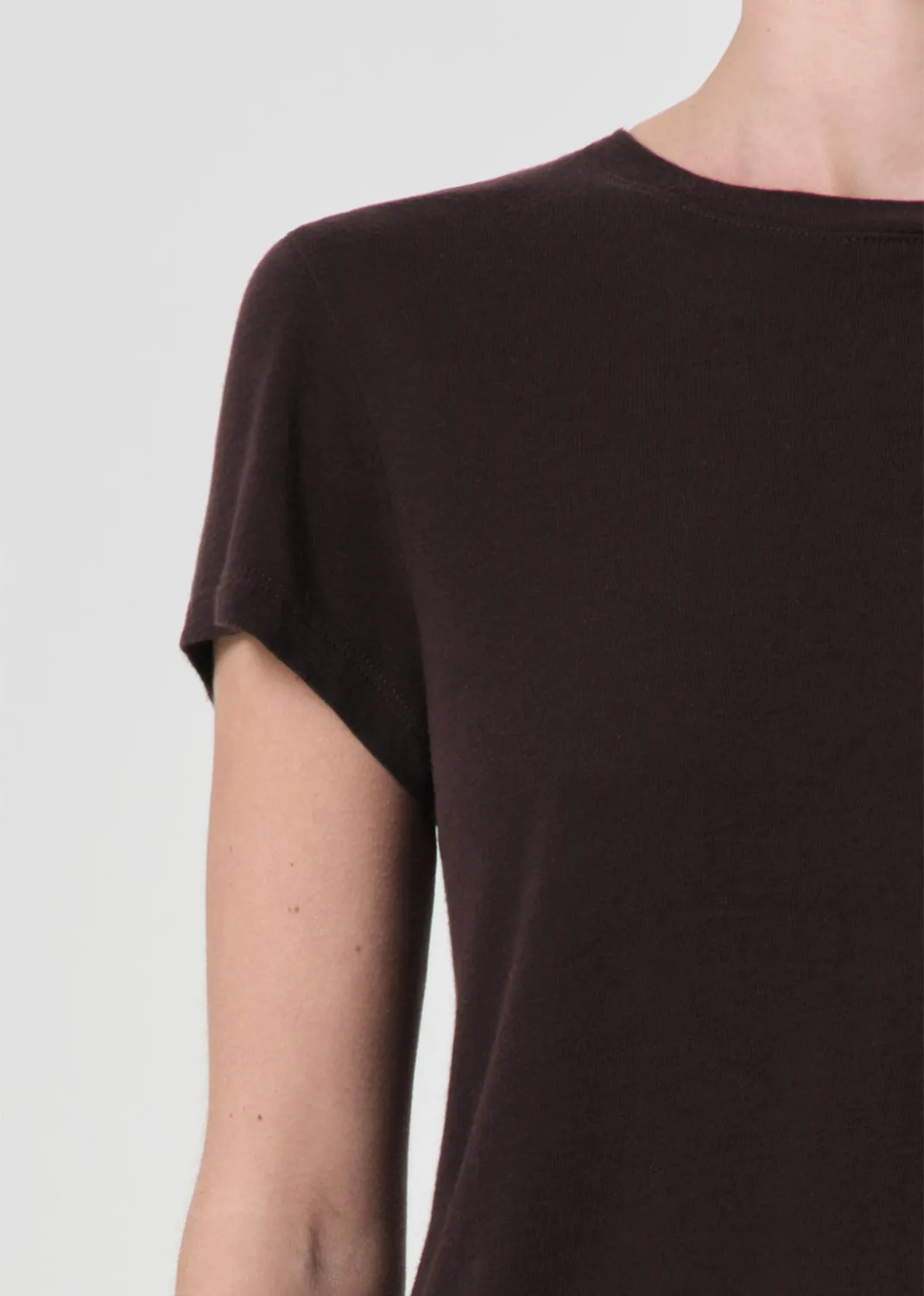 Adine Shrunken Tee in Americano Heather sold by Agolde product image thumbnail 4