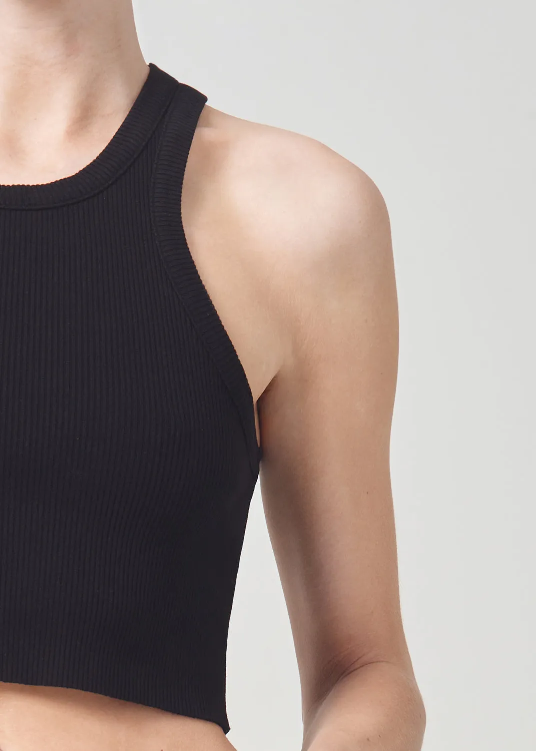 Cropped Bailey Tank in Black sold by Agolde product image thumbnail 4